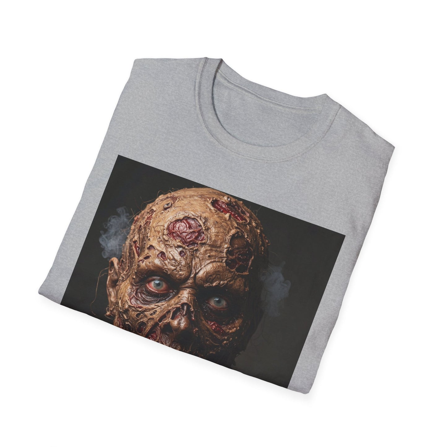 Apocalyptic Portrait Tee, bold, decaying zombie graphic