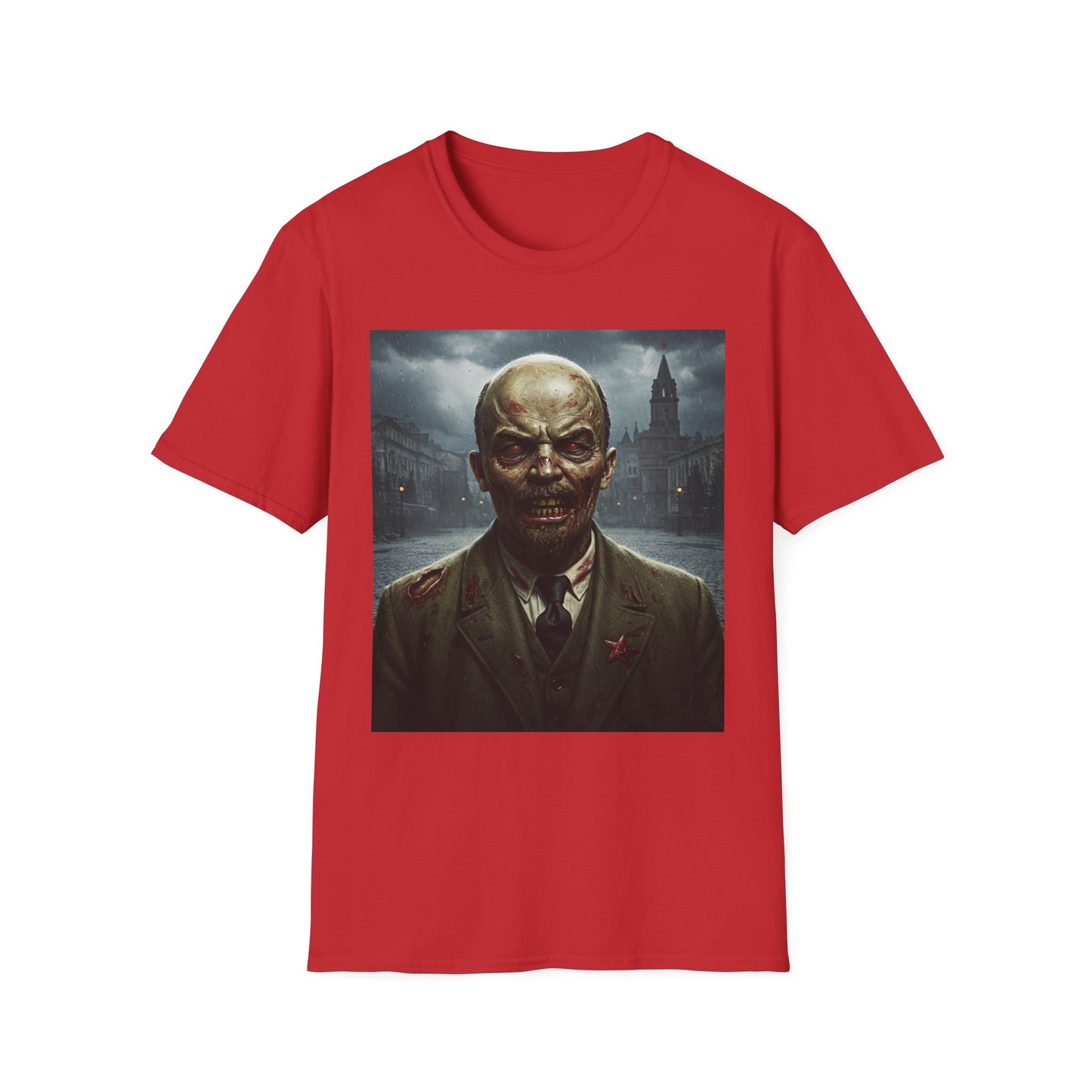 Lenin Apocalyptic Portrait Tee, bold, decaying zombie graphic