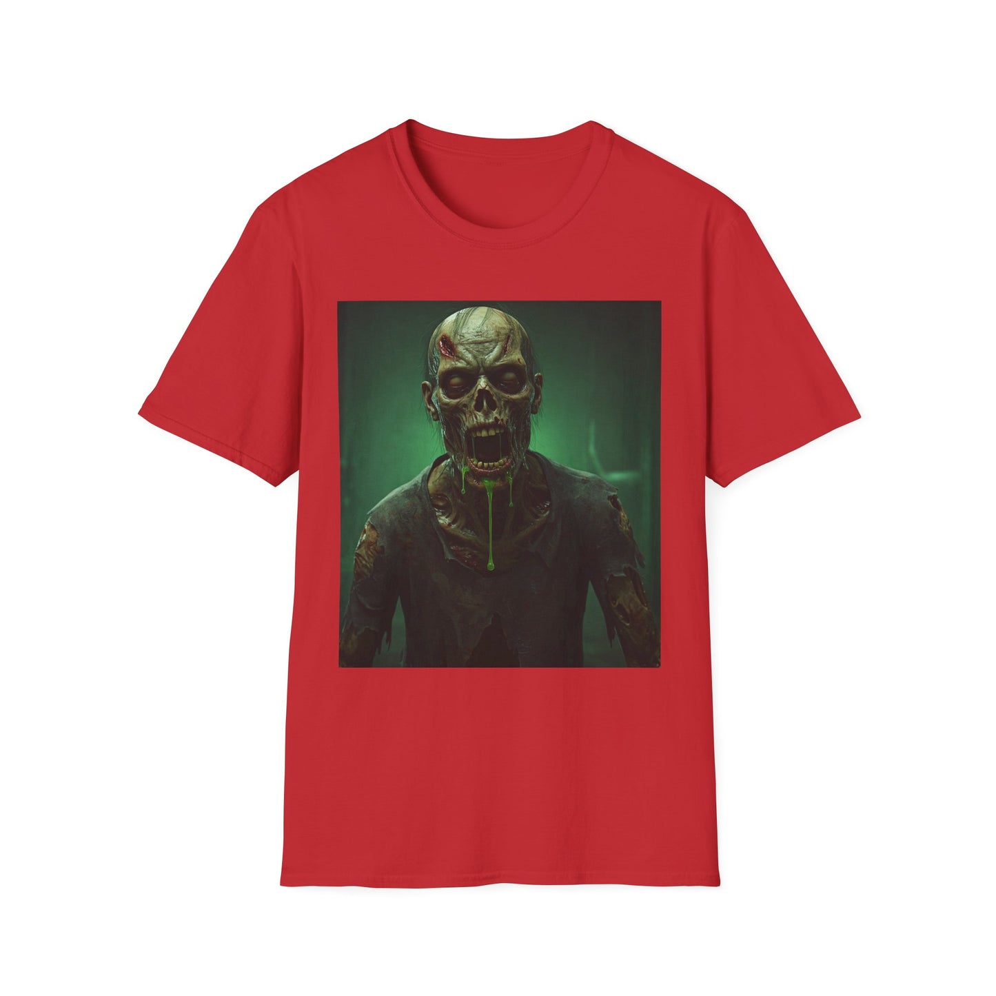 Apocalyptic Portrait Tee, bold, decaying zombie graphic