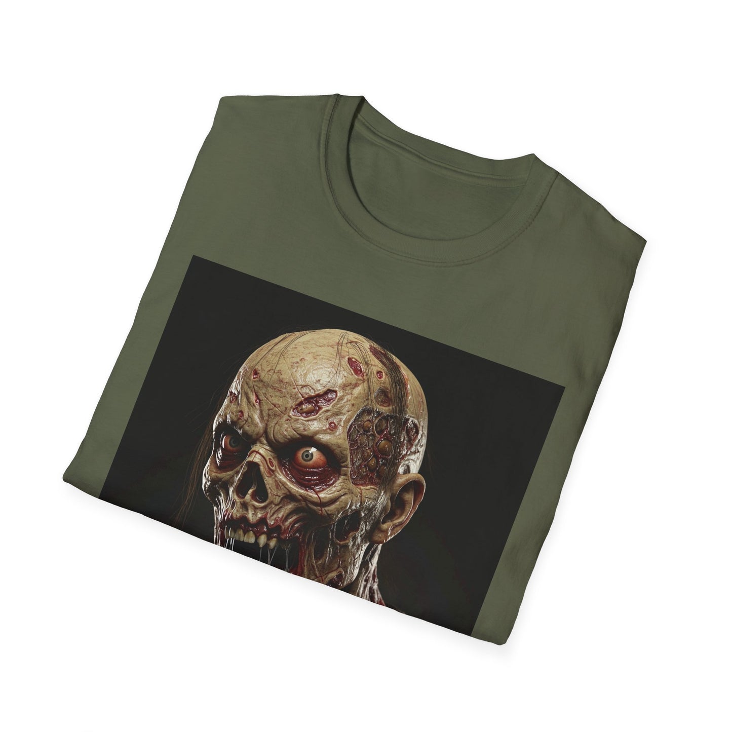 Apocalyptic Portrait Tee, bold, decaying zombie graphic