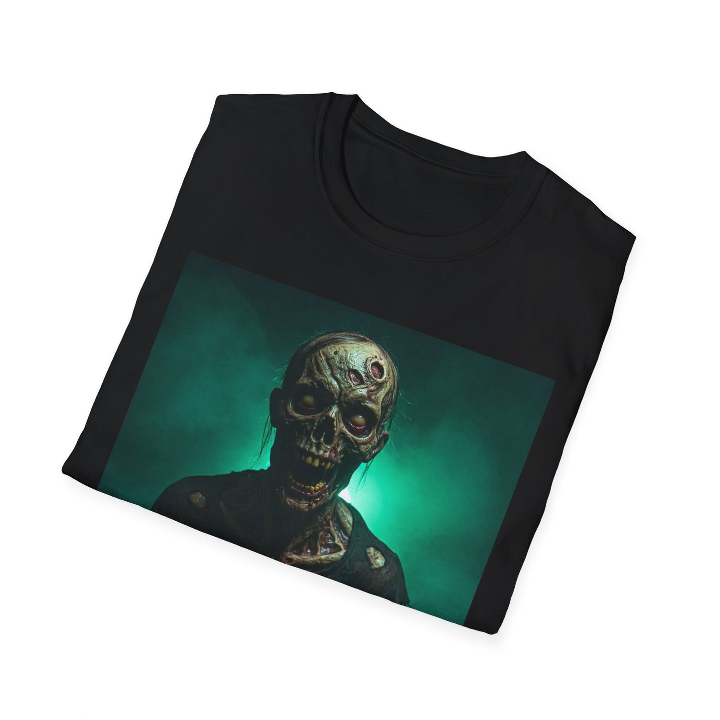 Apocalyptic Portrait Tee, bold, decaying zombie graphic