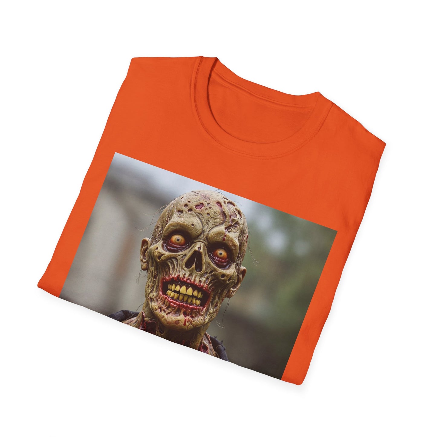 Apocalyptic Portrait Tee, bold, decaying zombie graphic