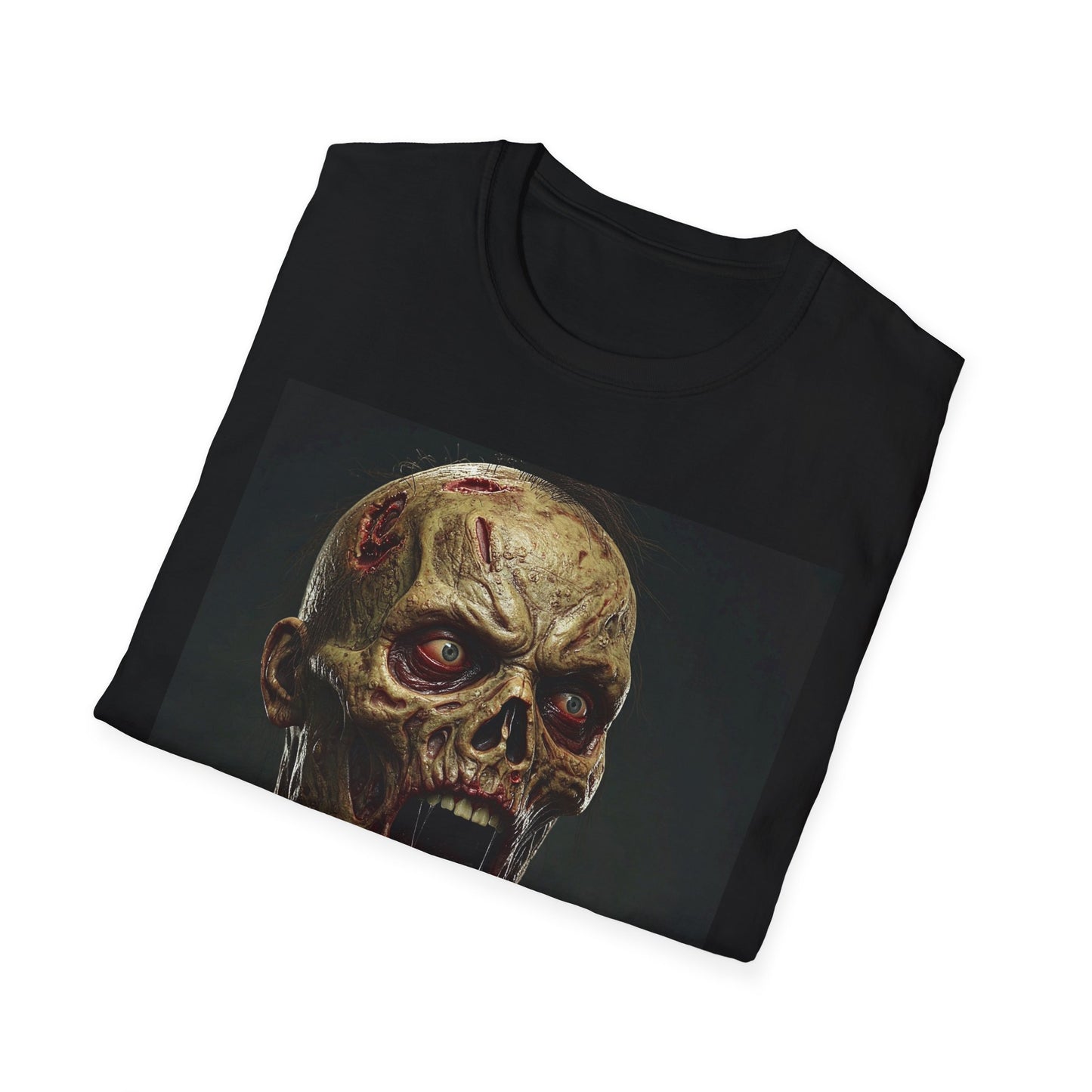 Apocalyptic Portrait Tee, bold, decaying zombie graphic