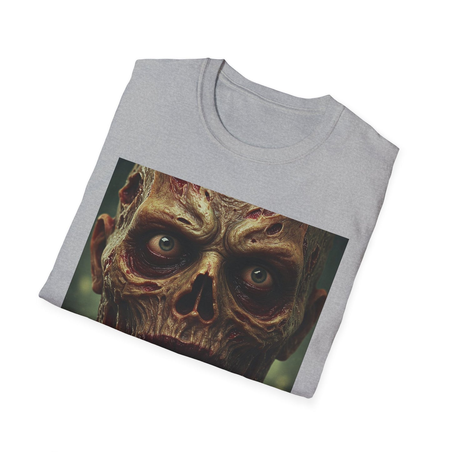 Apocalyptic Portrait Tee, bold, decaying zombie graphic