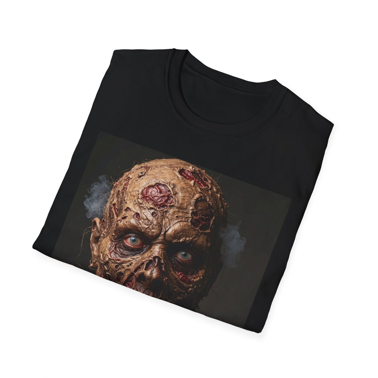 Apocalyptic Portrait Tee, bold, decaying zombie graphic