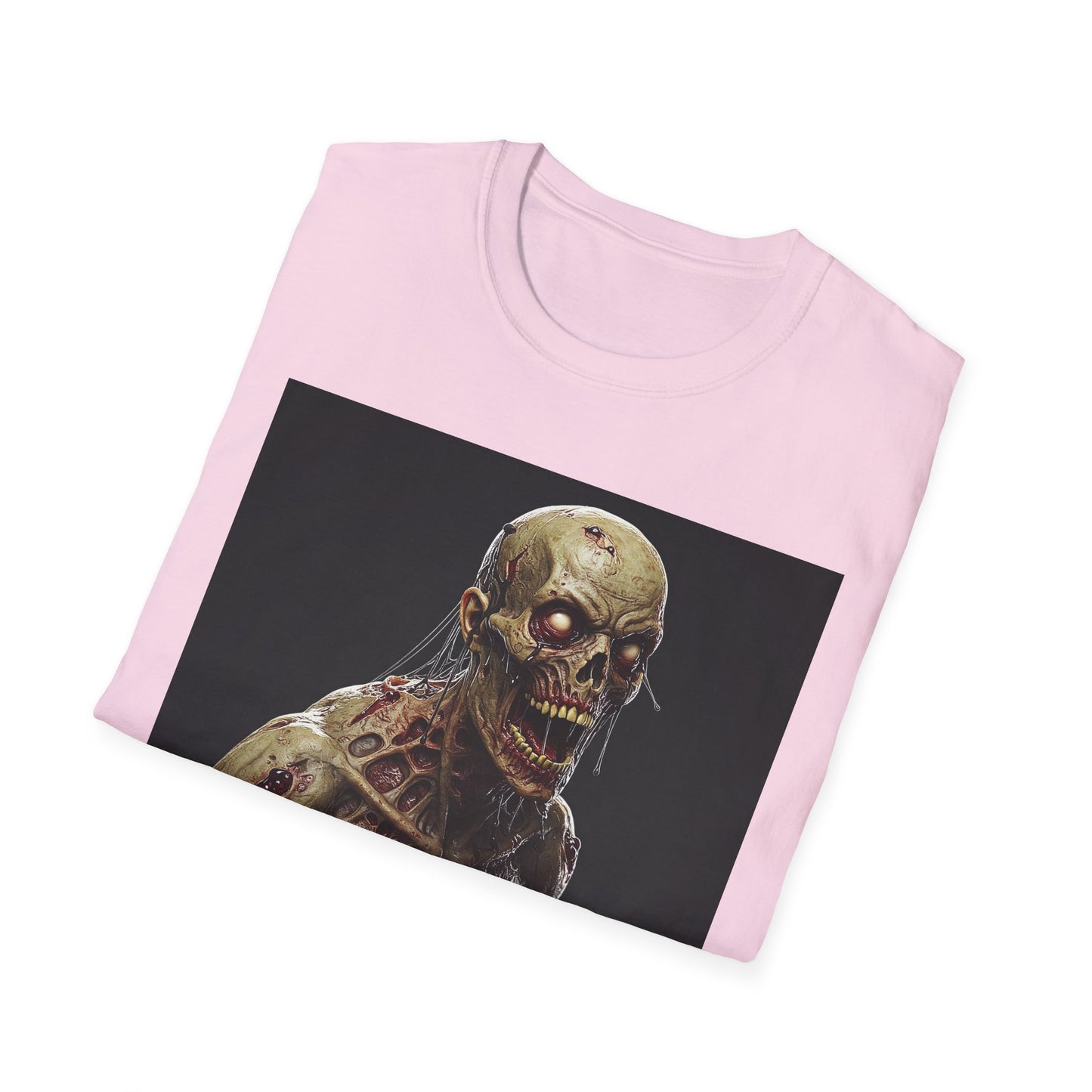 Spooky Skeleton Unisex Softstyle T-Shirt - Perfect for Halloween & Horror Fans