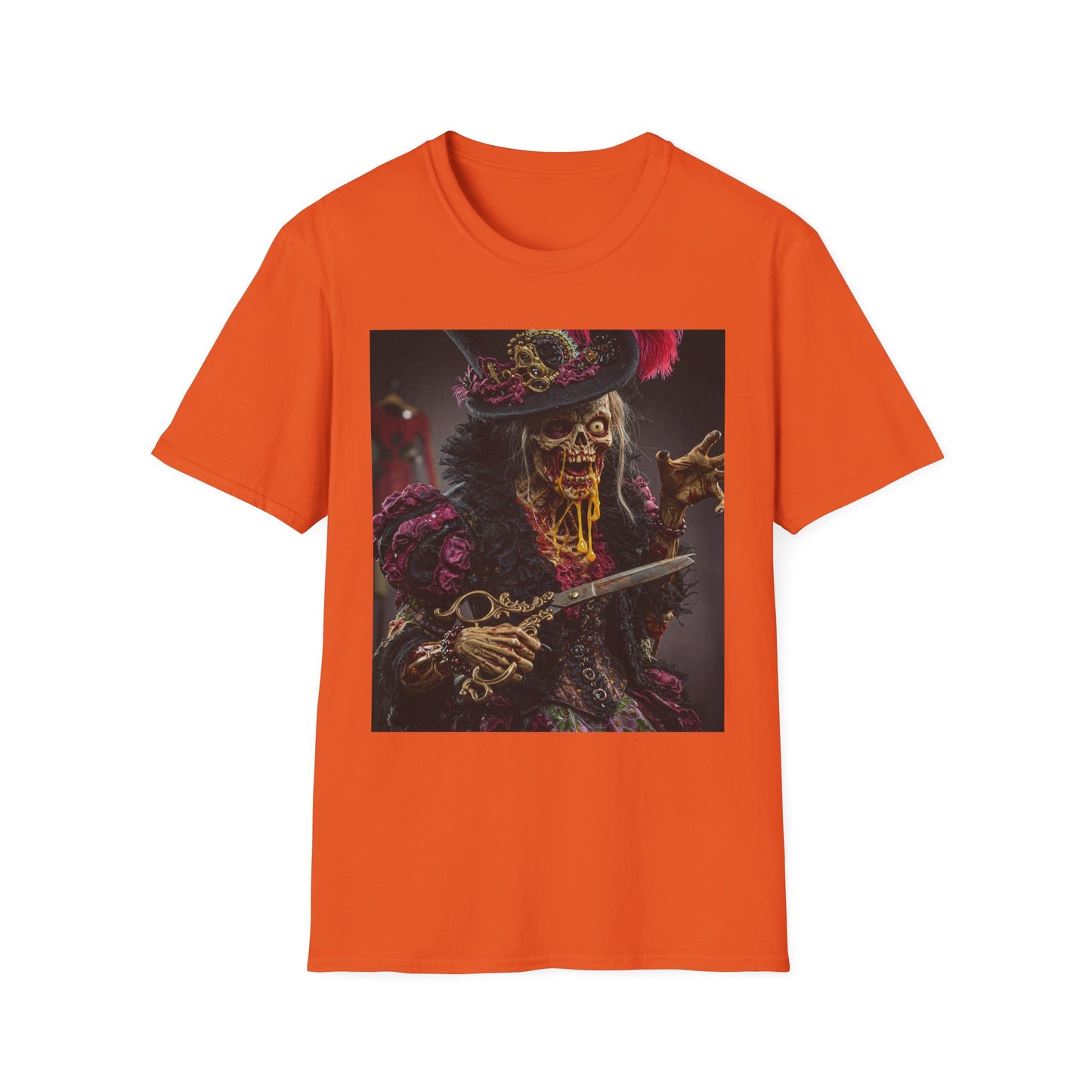 Apocalyptic Portrait Tee, bold, decaying zombie graphic