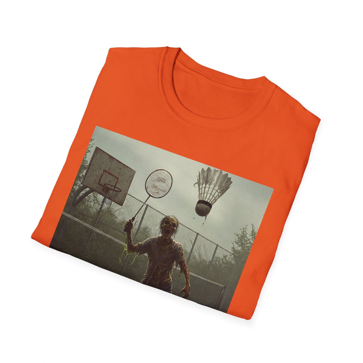 Zombie Badminton Enthusiast Unisex Softstyle T-Shirt