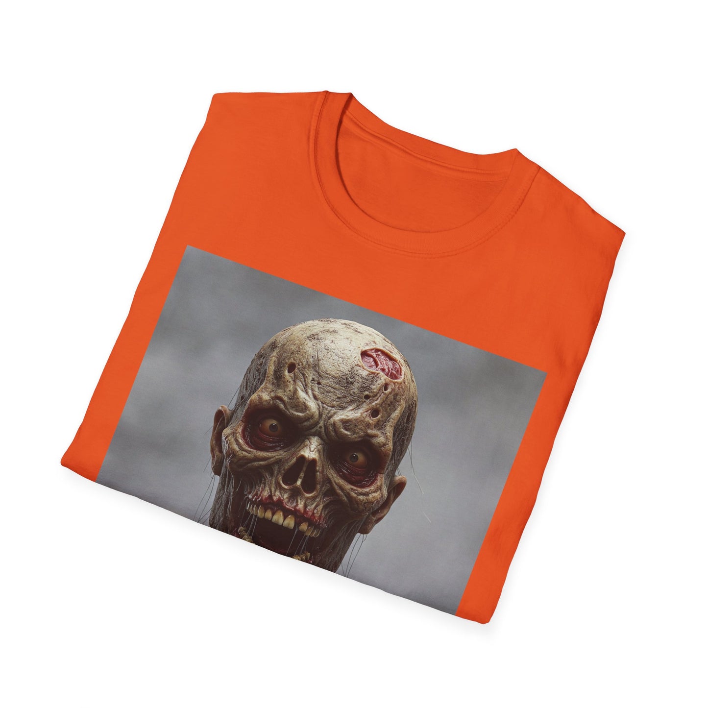 Apocalyptic Portrait Tee, bold, decaying zombie graphic