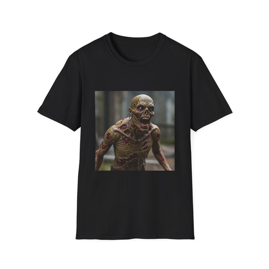 Apocalyptic Portrait Tee, bold, decaying zombie graphic