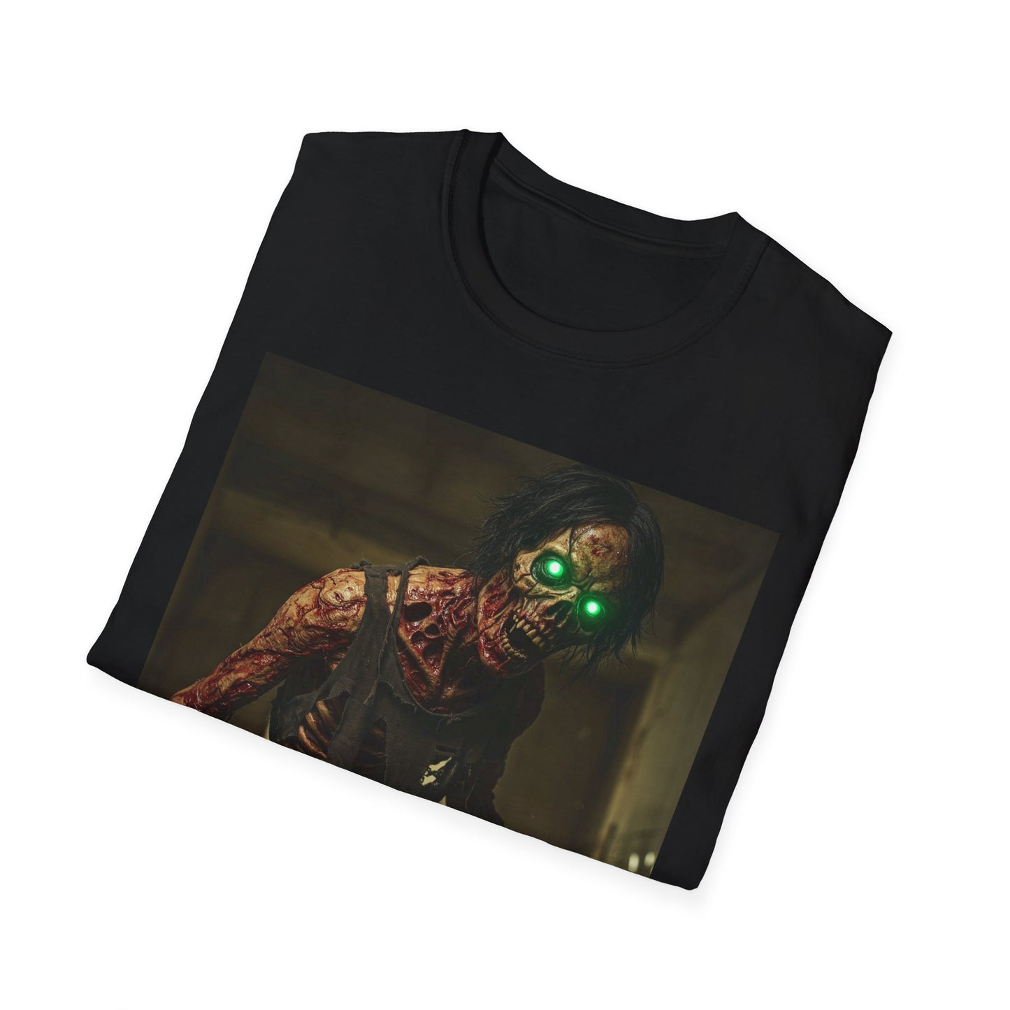 Apocalyptic Portrait Tee, bold, decaying zombie graphic