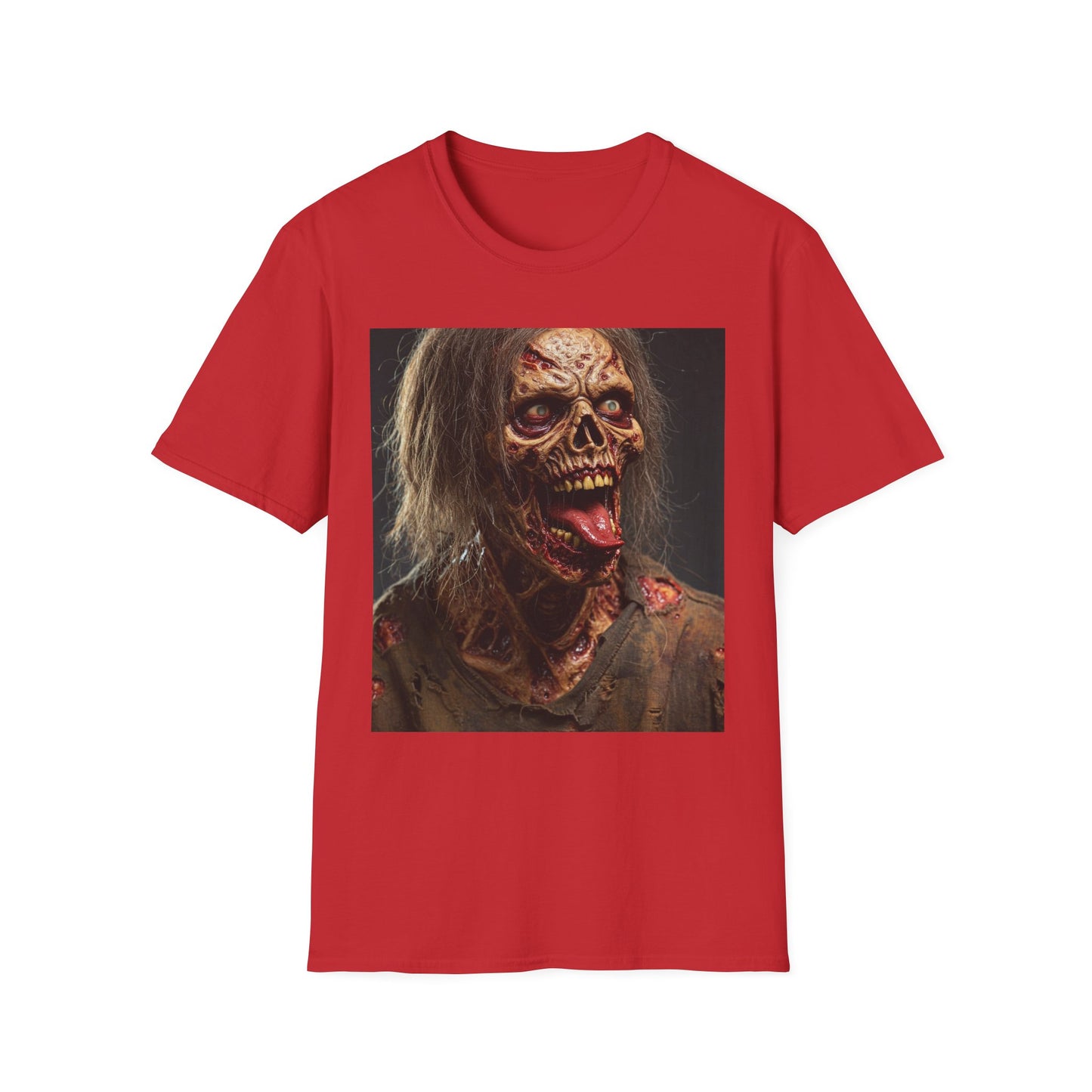 Apocalyptic Portrait Tee, bold, decaying zombie graphic