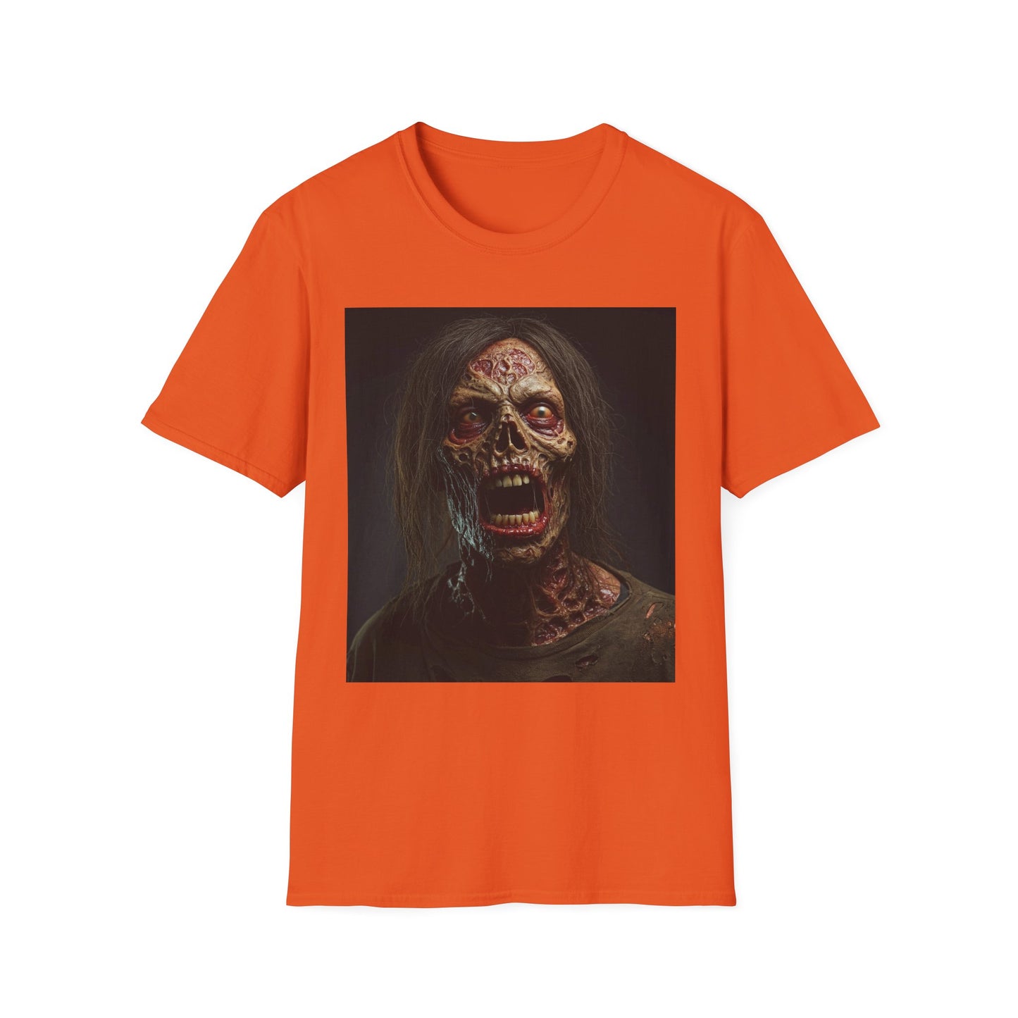 Apocalyptic Portrait Tee, bold, decaying zombie graphic