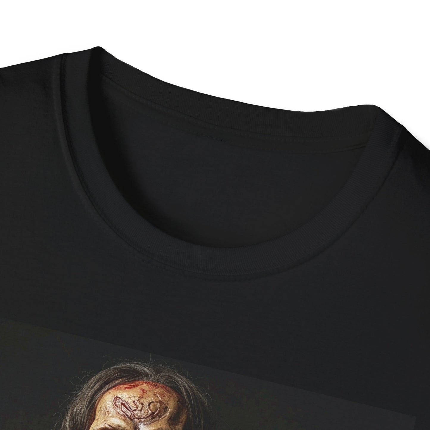 Apocalyptic Portrait Tee, bold, decaying zombie graphic