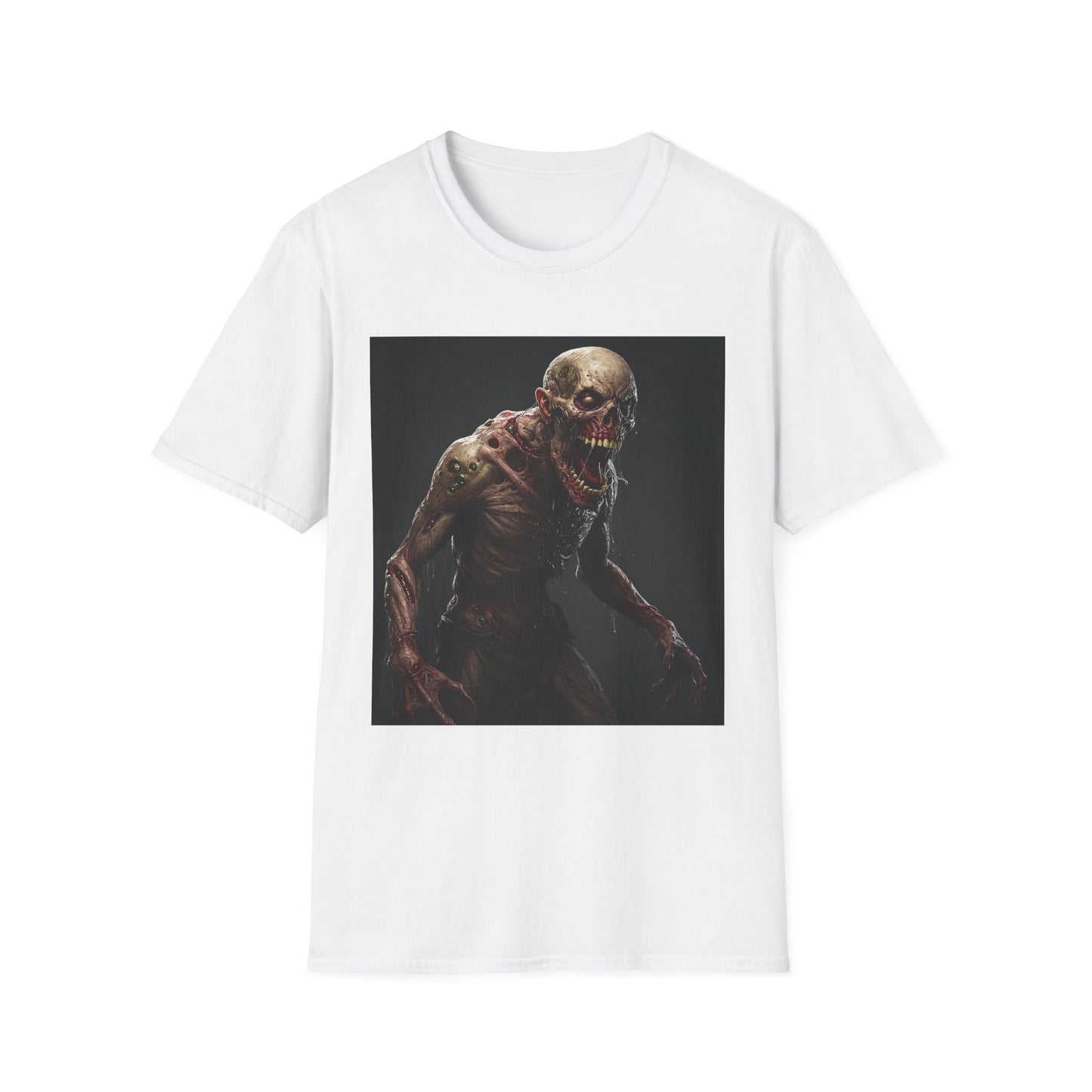 Apocalyptic Portrait Tee, bold, decaying zombie graphic