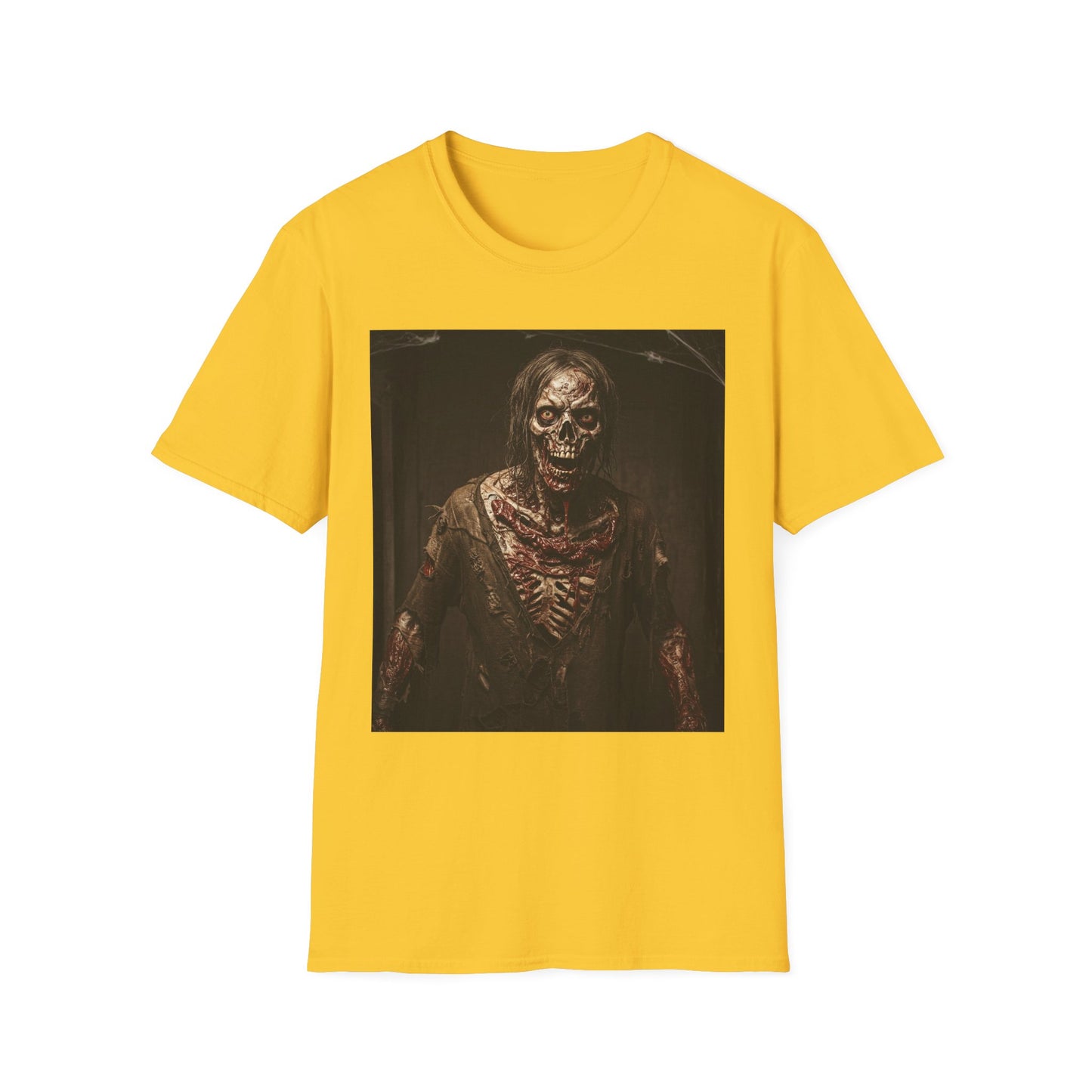 Apocalyptic Portrait Tee, bold, decaying zombie graphic