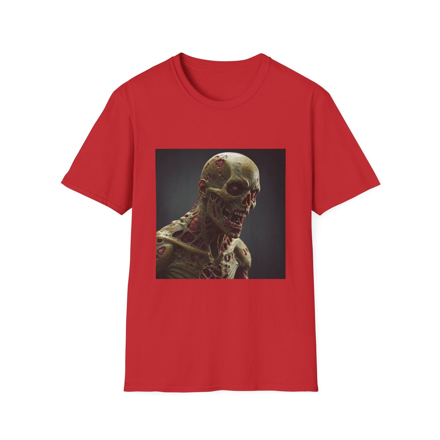 Apocalyptic Portrait Tee, bold, decaying zombie graphic