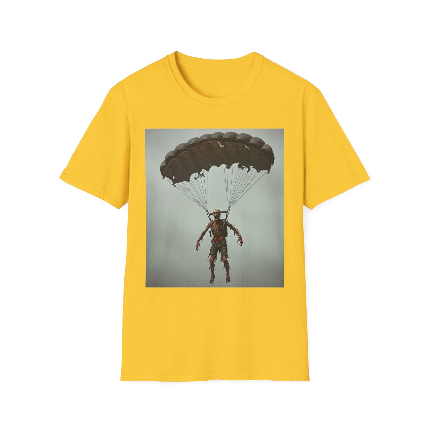 Adventure Awaits Parachuting Hero Unisex Softstyle T-Shirt