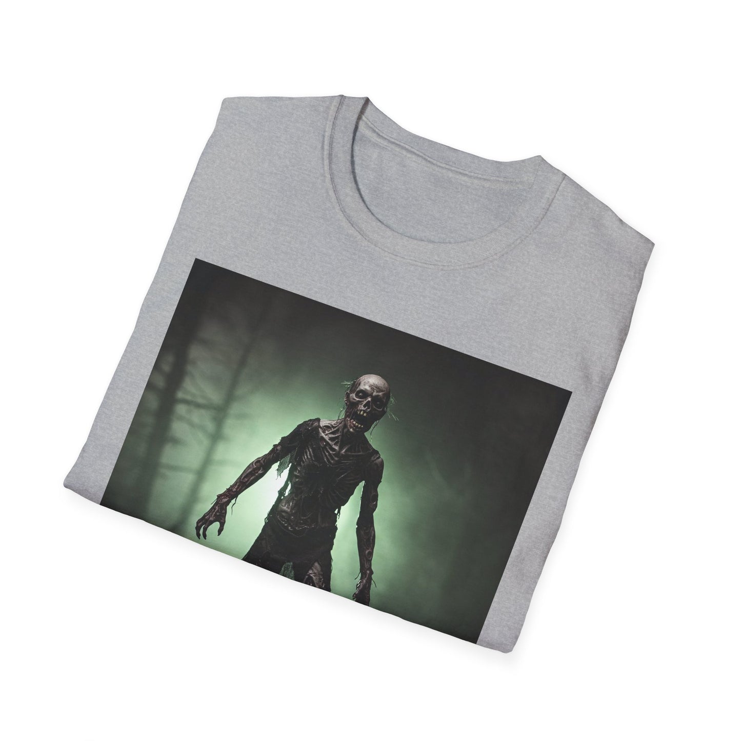 Unisex Horror Graphic Tee - Spooky Zombie Design for Halloween