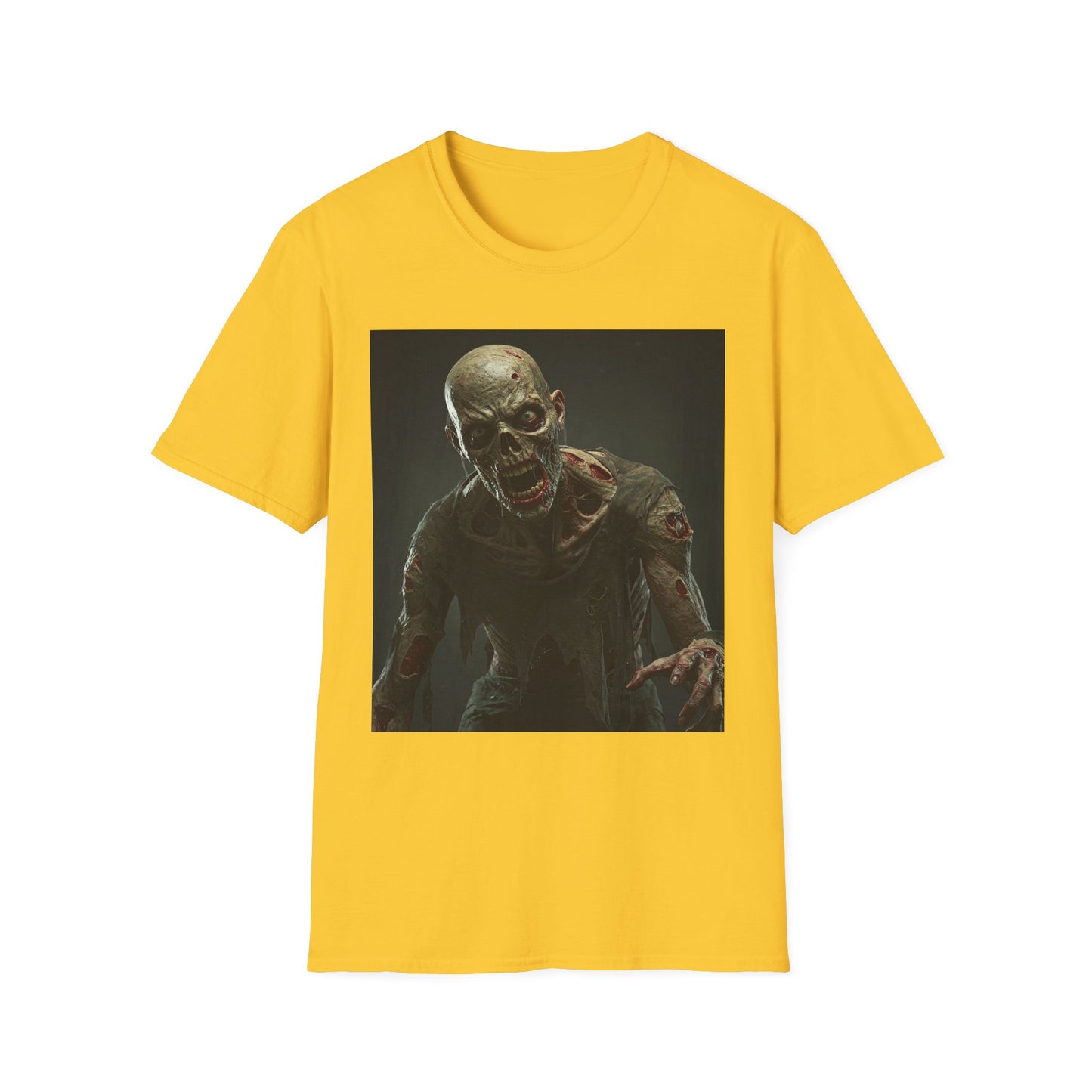 Apocalyptic Portrait Tee, bold, decaying zombie graphic