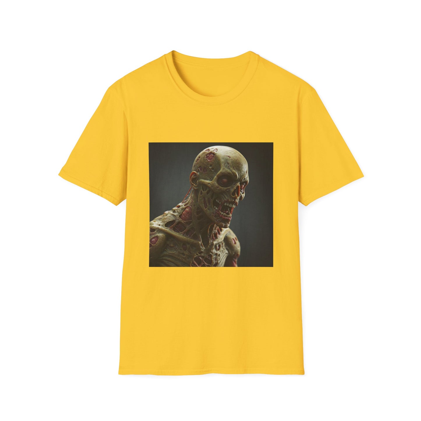 Apocalyptic Portrait Tee, bold, decaying zombie graphic