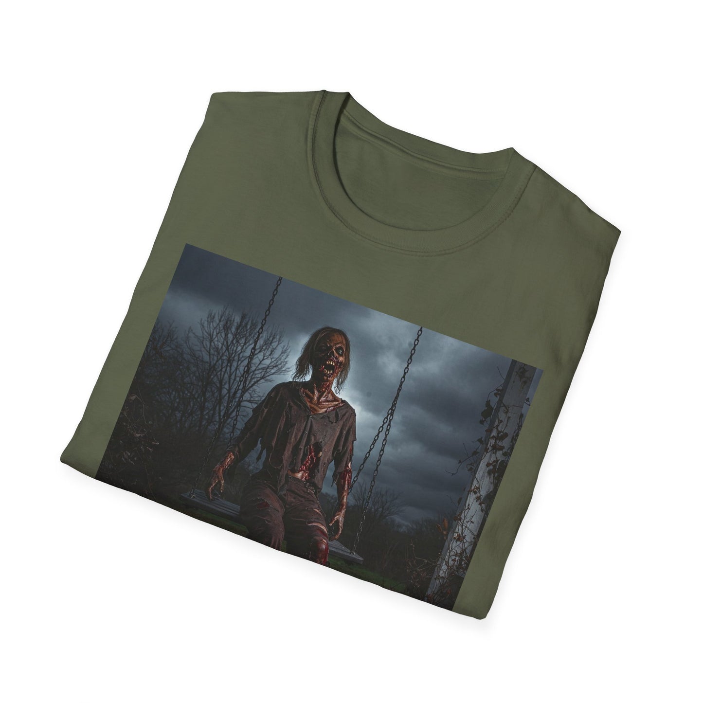 Apocalyptic Portrait Tee, bold, decaying zombie graphic