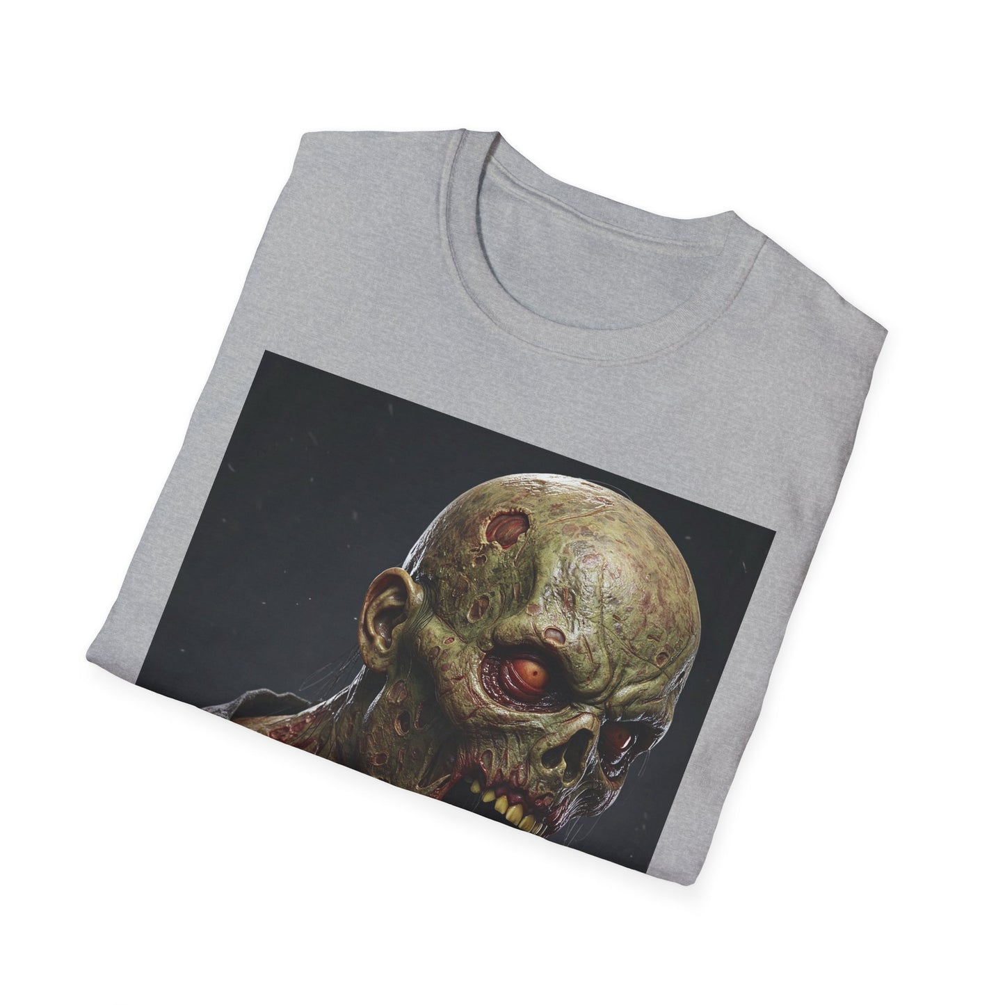 Apocalyptic Portrait Tee, bold, decaying zombie graphic