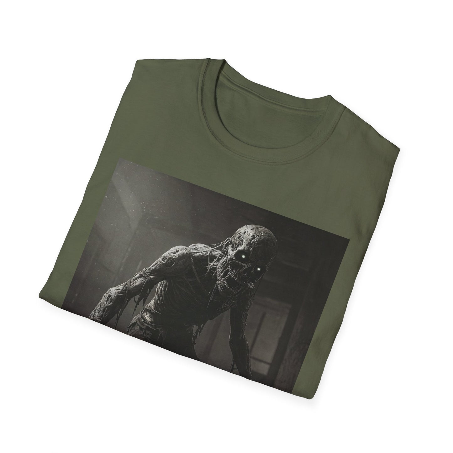 Apocalyptic Portrait Tee, bold, decaying zombie graphic