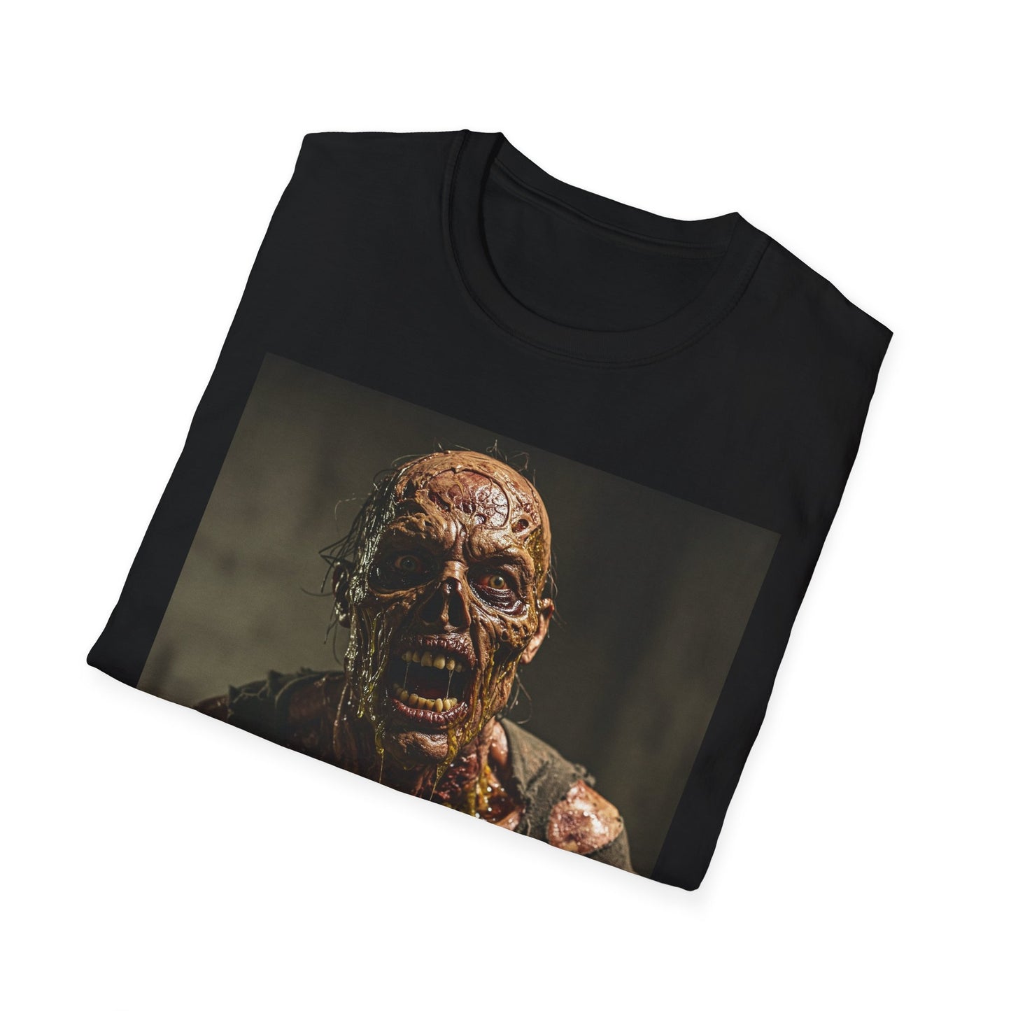 Apocalyptic Portrait Tee, bold, decaying zombie graphic