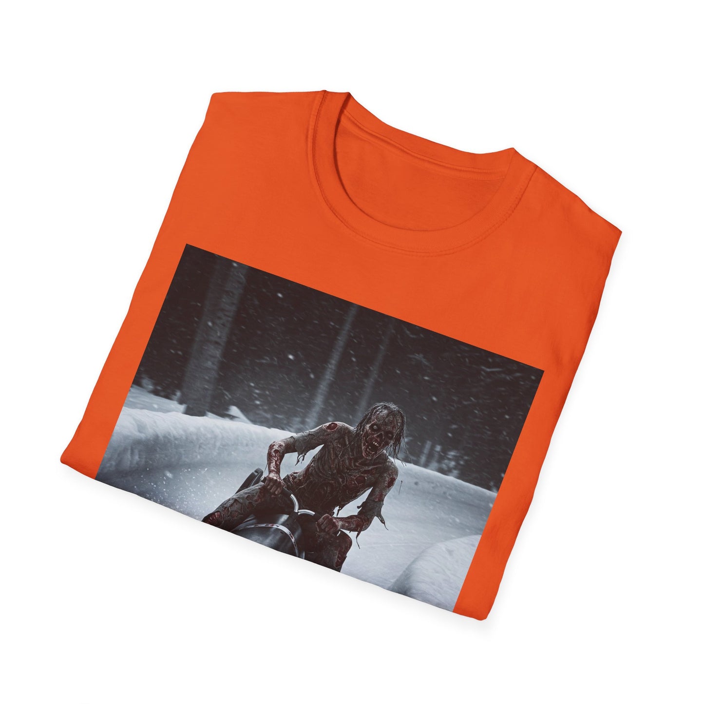 Winter Adventure Unisex Softstyle T-Shirt - Snowmobiling Graphic Tee