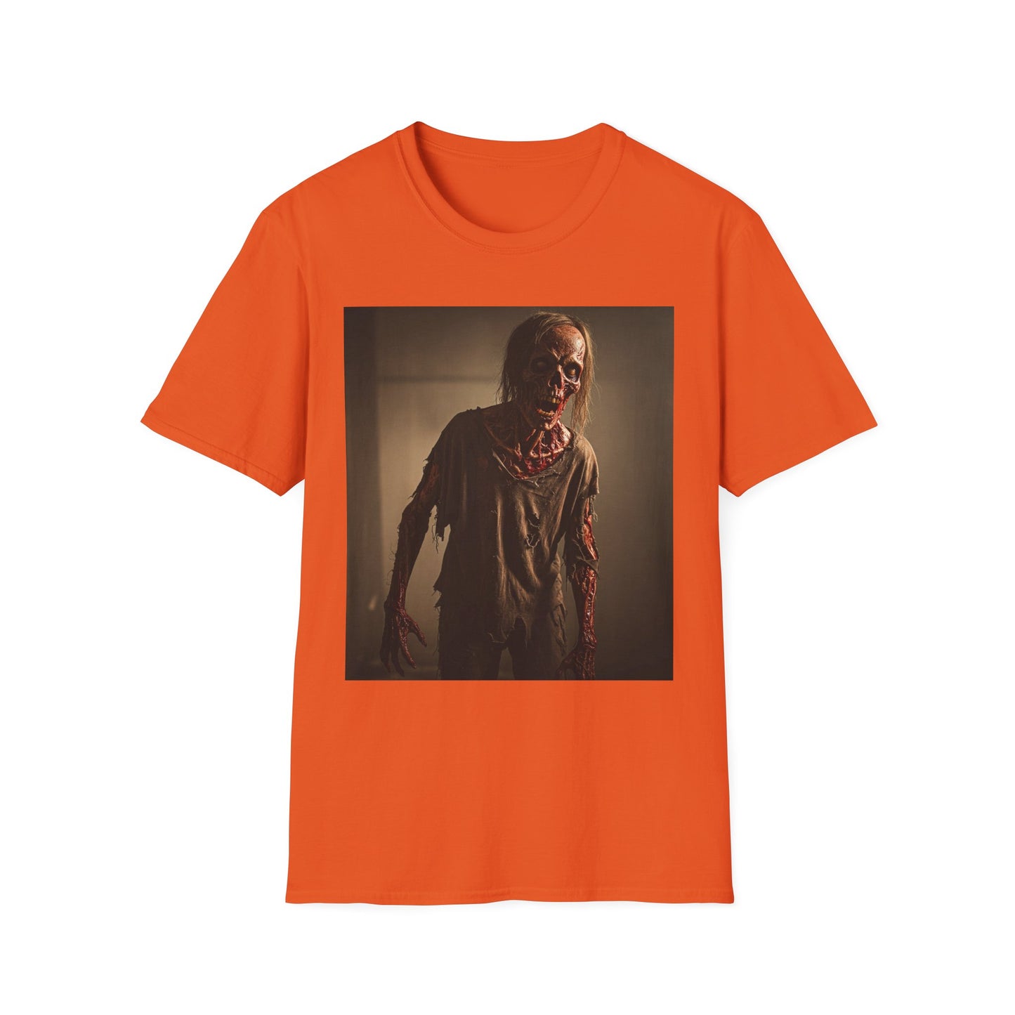 Apocalyptic Portrait Tee, bold, decaying zombie graphic