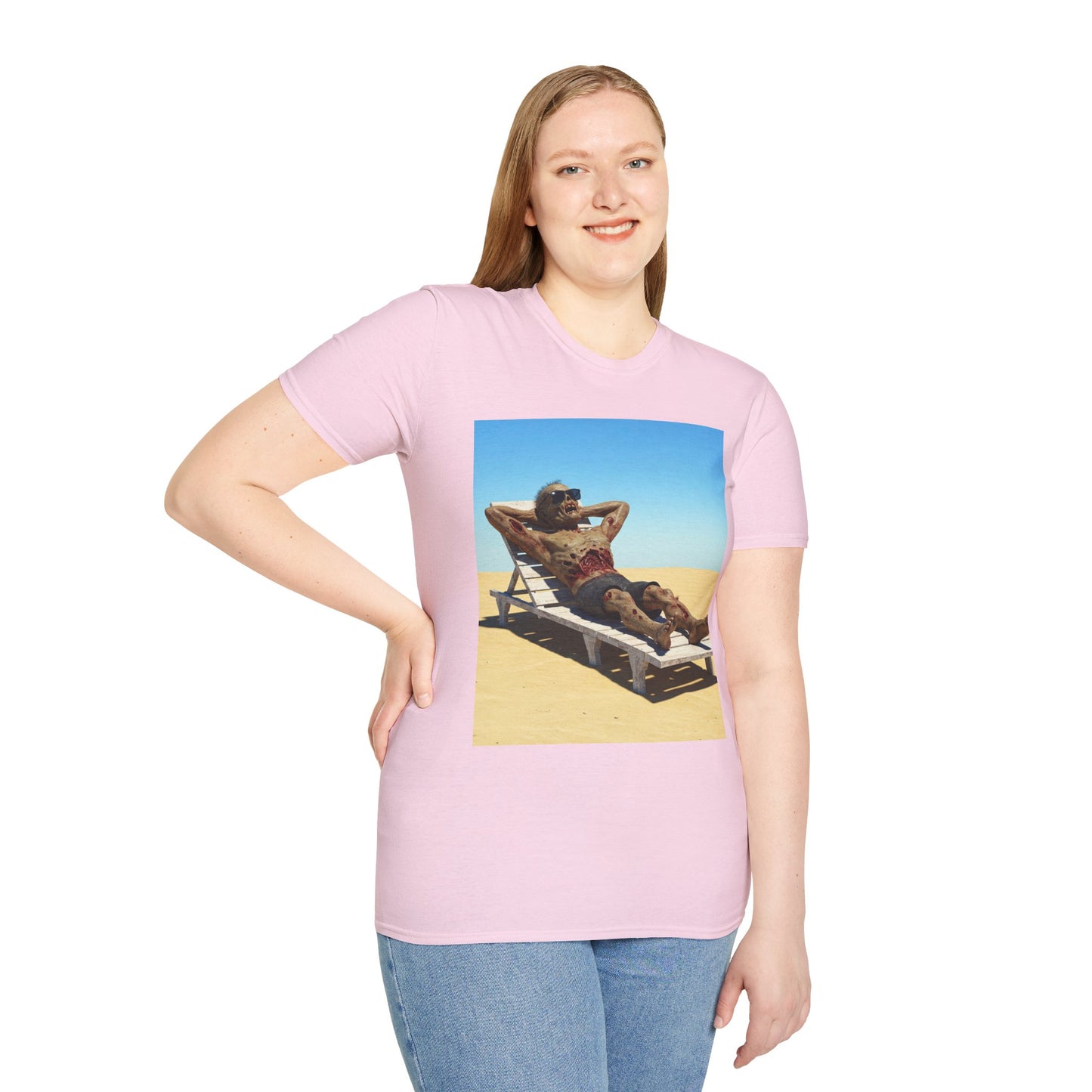 Relaxed Vibes Unisex Softstyle T-Shirt - Beach Chill Design