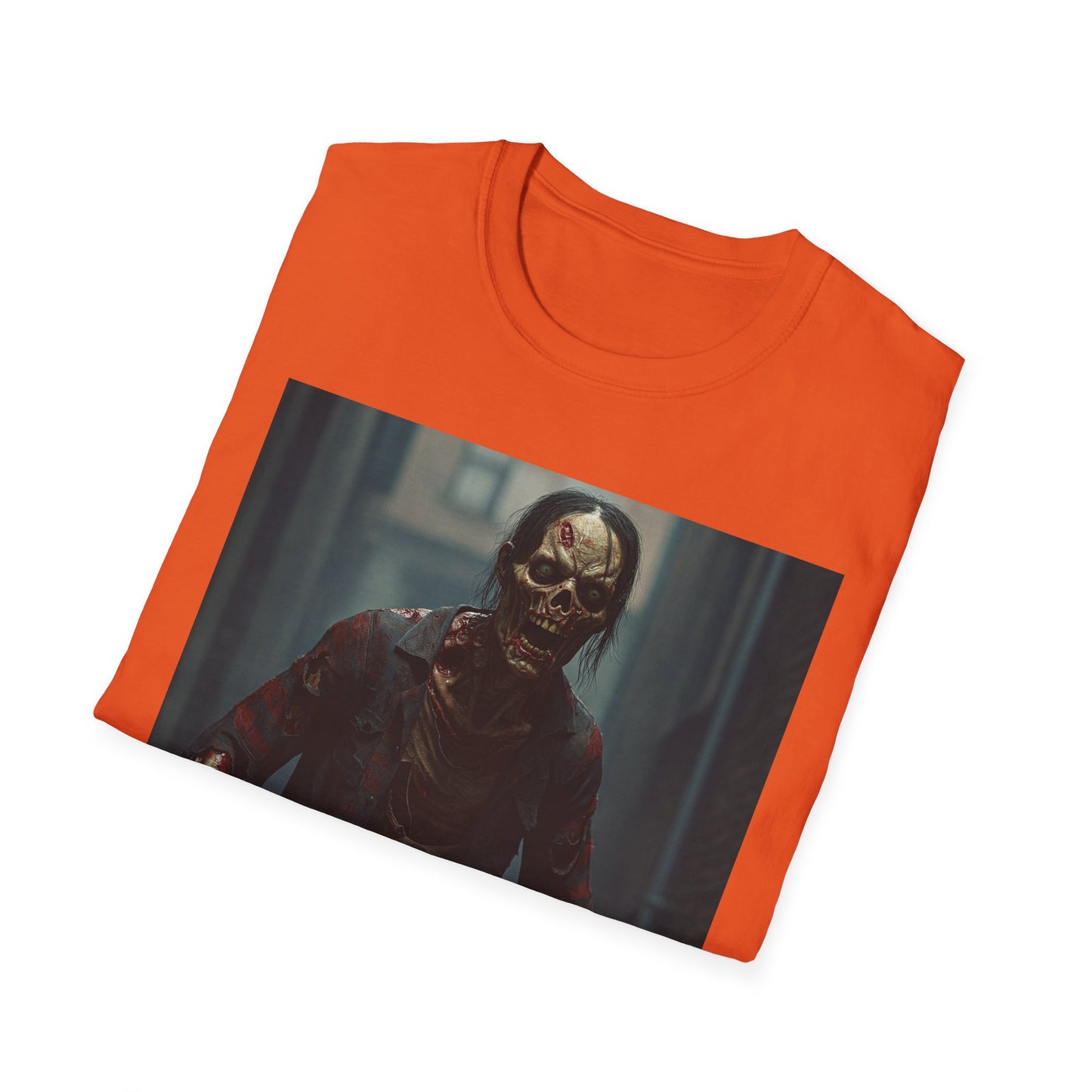 Apocalyptic Portrait Tee, bold, decaying zombie graphic