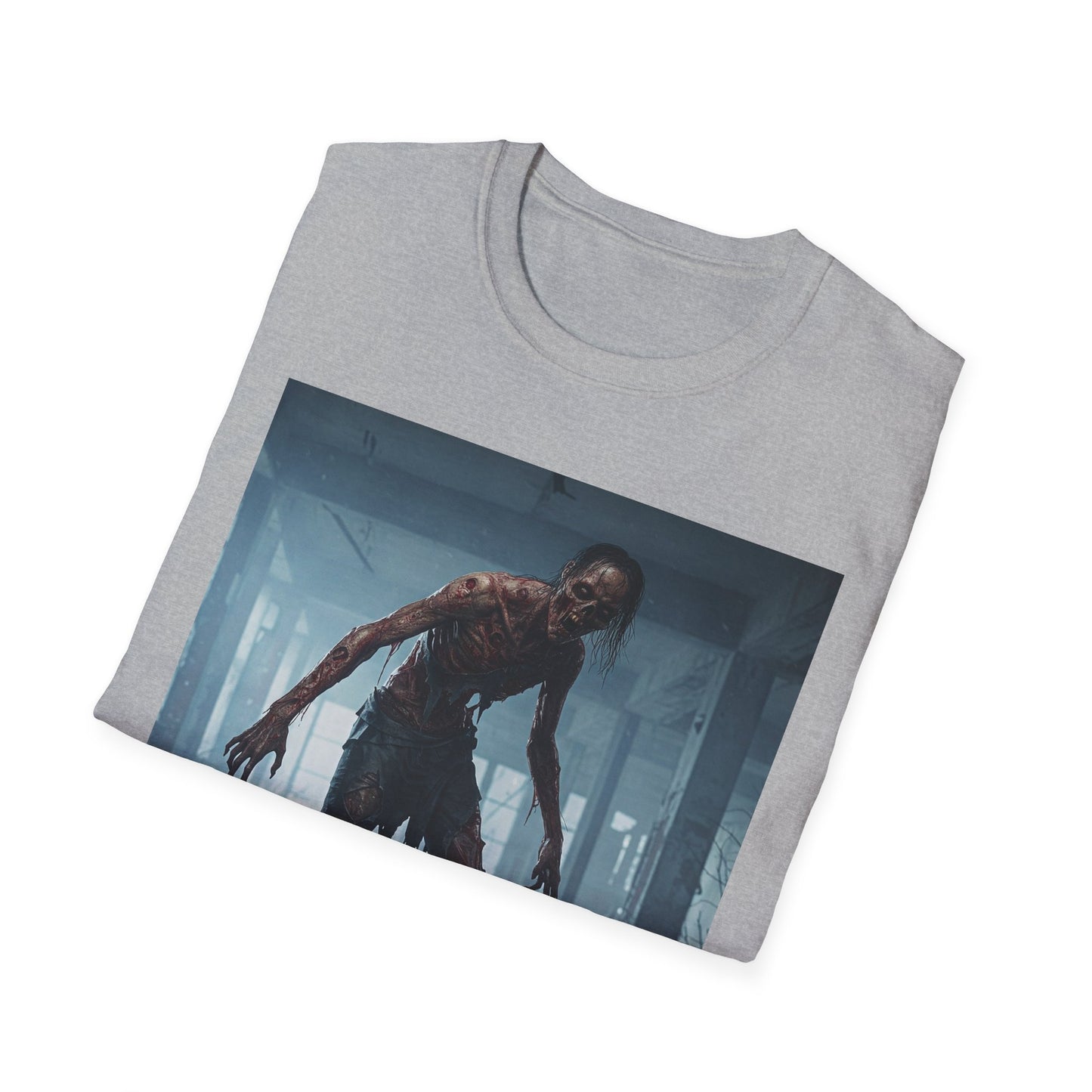 Apocalyptic Portrait Tee, bold, decaying zombie graphic