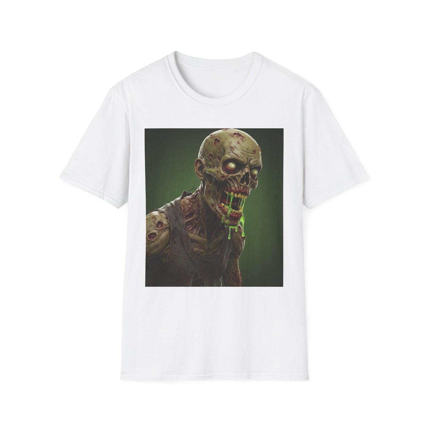 Zombie Graphic Unisex Softstyle T-Shirt - Perfect for Halloween and Horror Fans