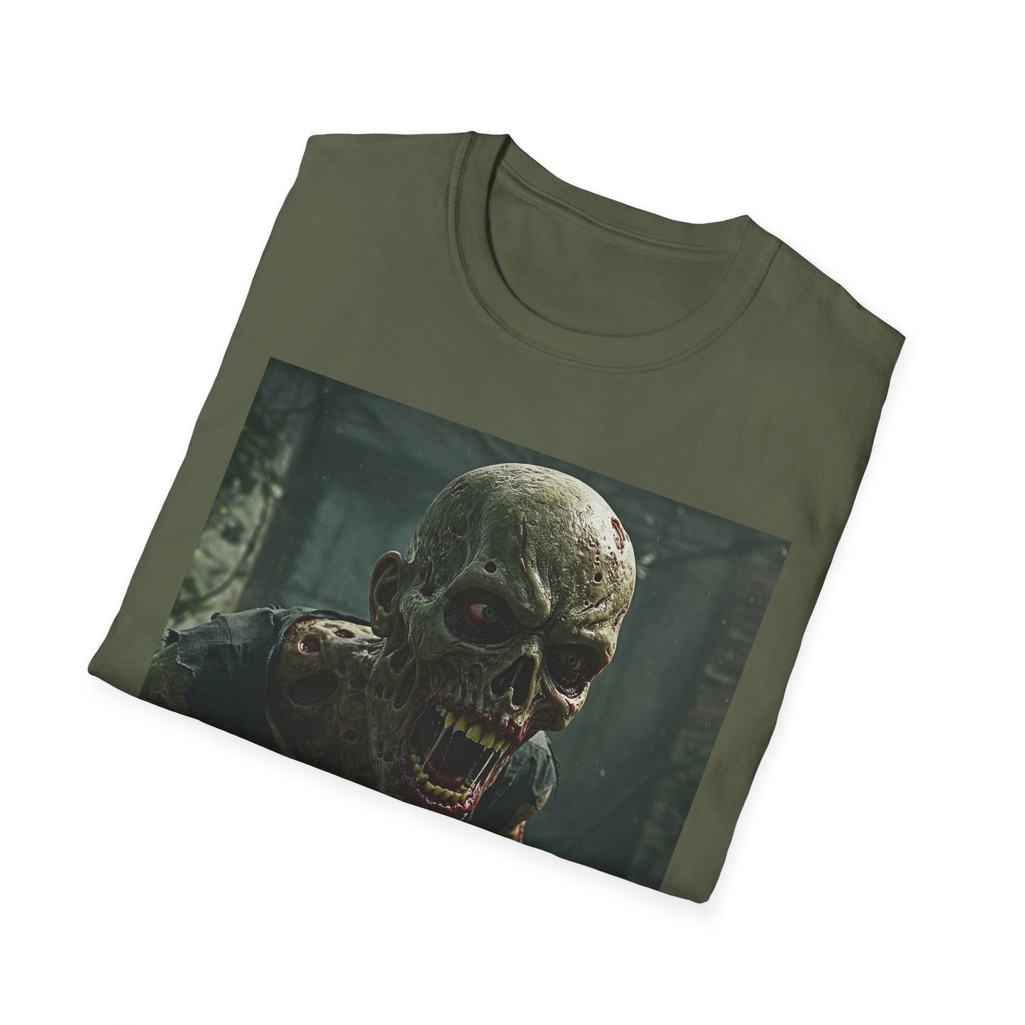 Zombie Graphic Unisex Softstyle T-Shirt | Horror Apparel for Halloween & Everyday Wear