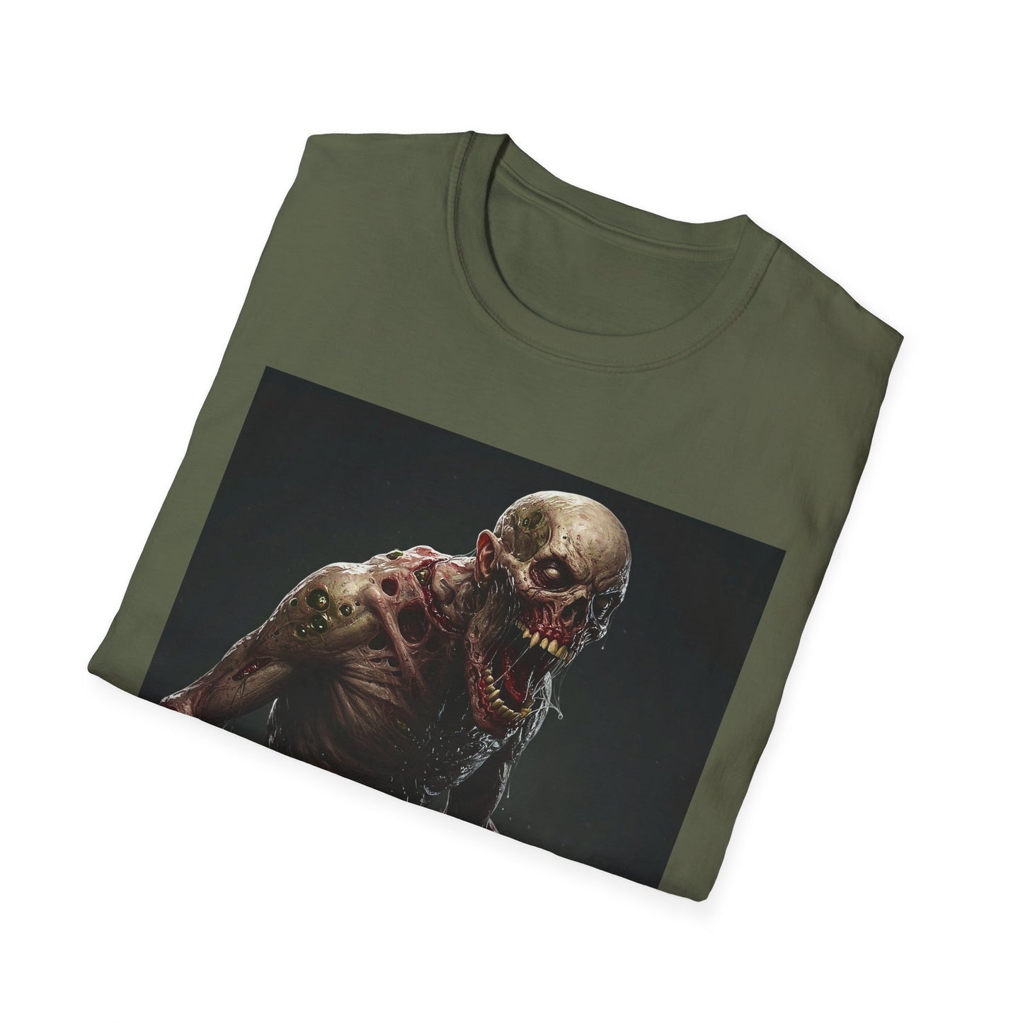 Apocalyptic Portrait Tee, bold, decaying zombie graphic