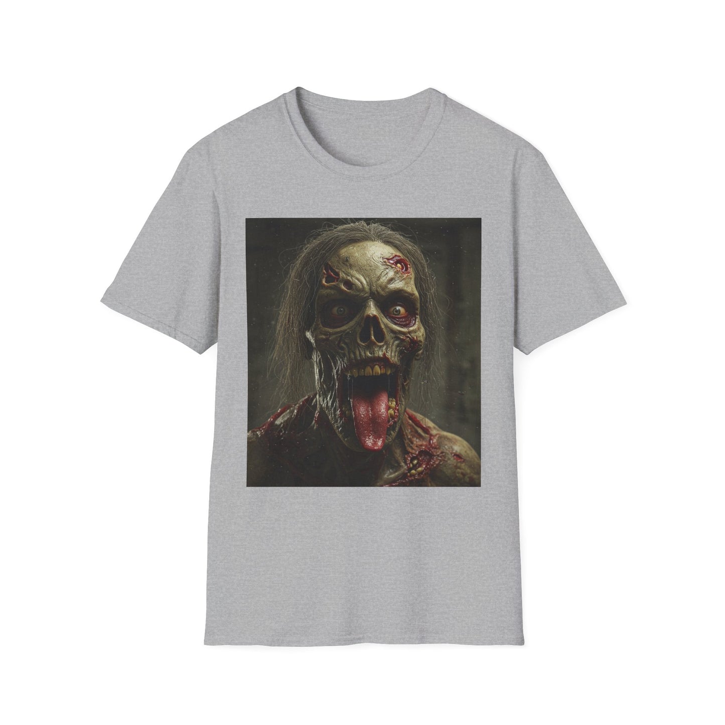 Apocalyptic Portrait Tee, bold, decaying zombie graphic