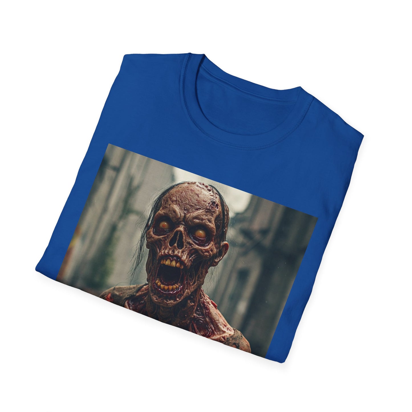 Apocalyptic Portrait Tee, bold, decaying zombie graphic