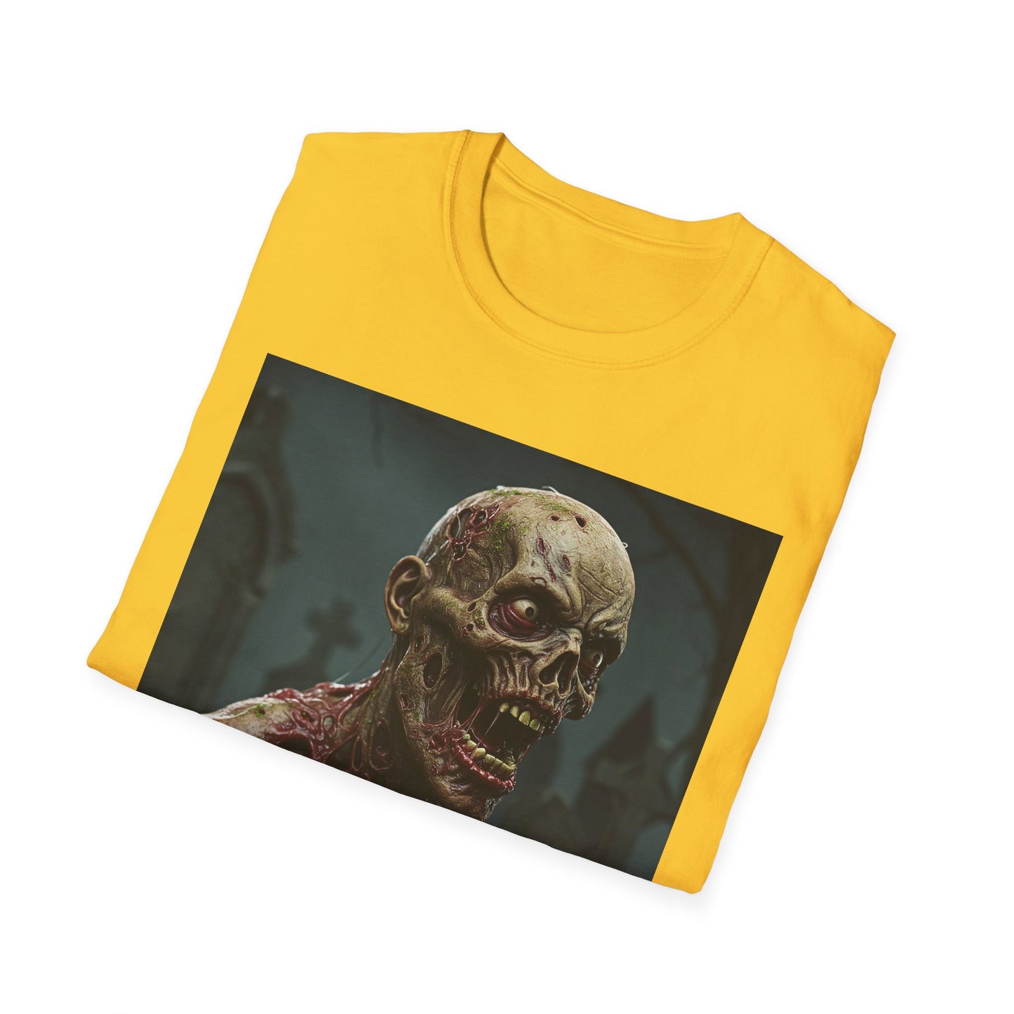 Creepy Zombie Graphic Unisex Softstyle T-Shirt