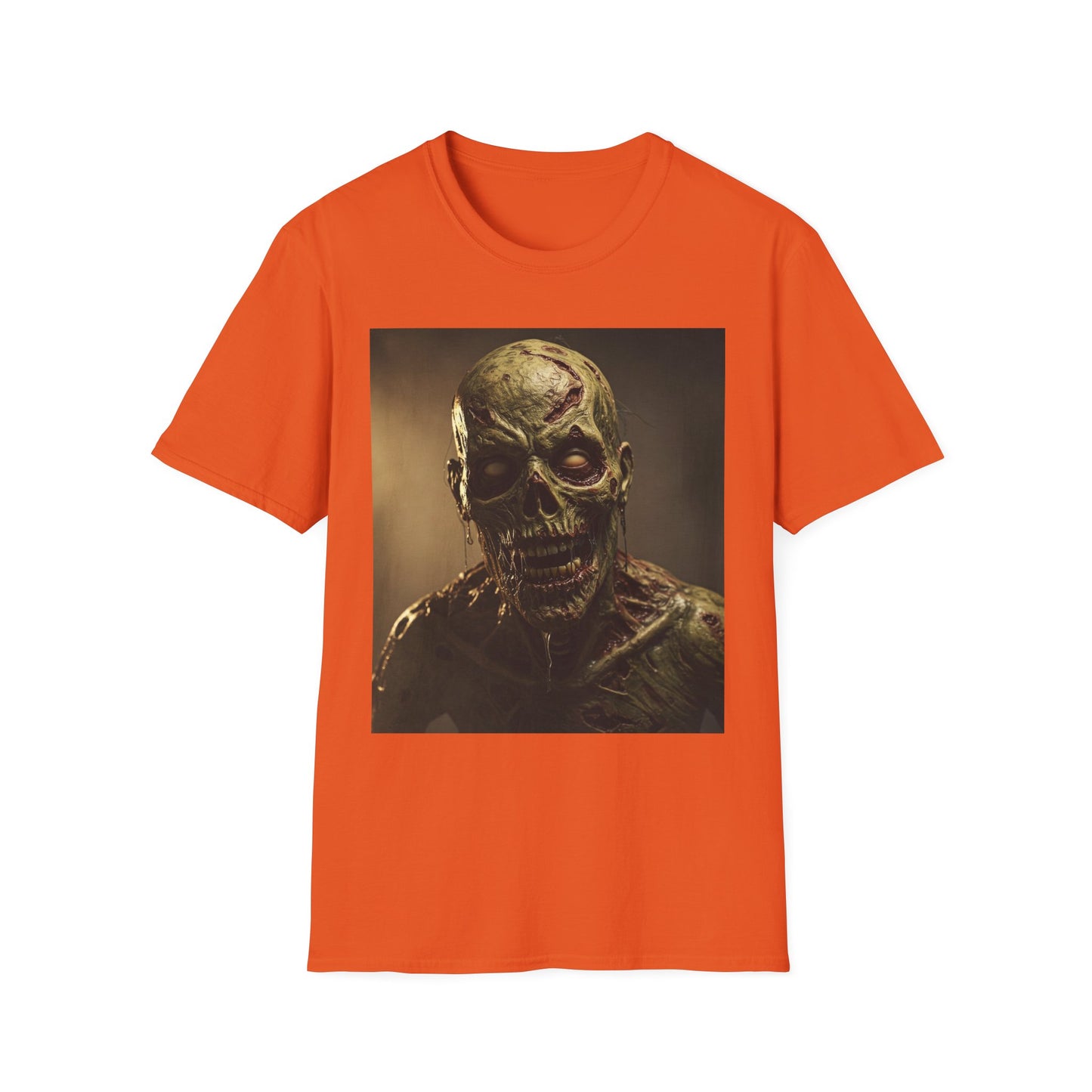 Apocalyptic Portrait Tee, bold, decaying zombie graphic