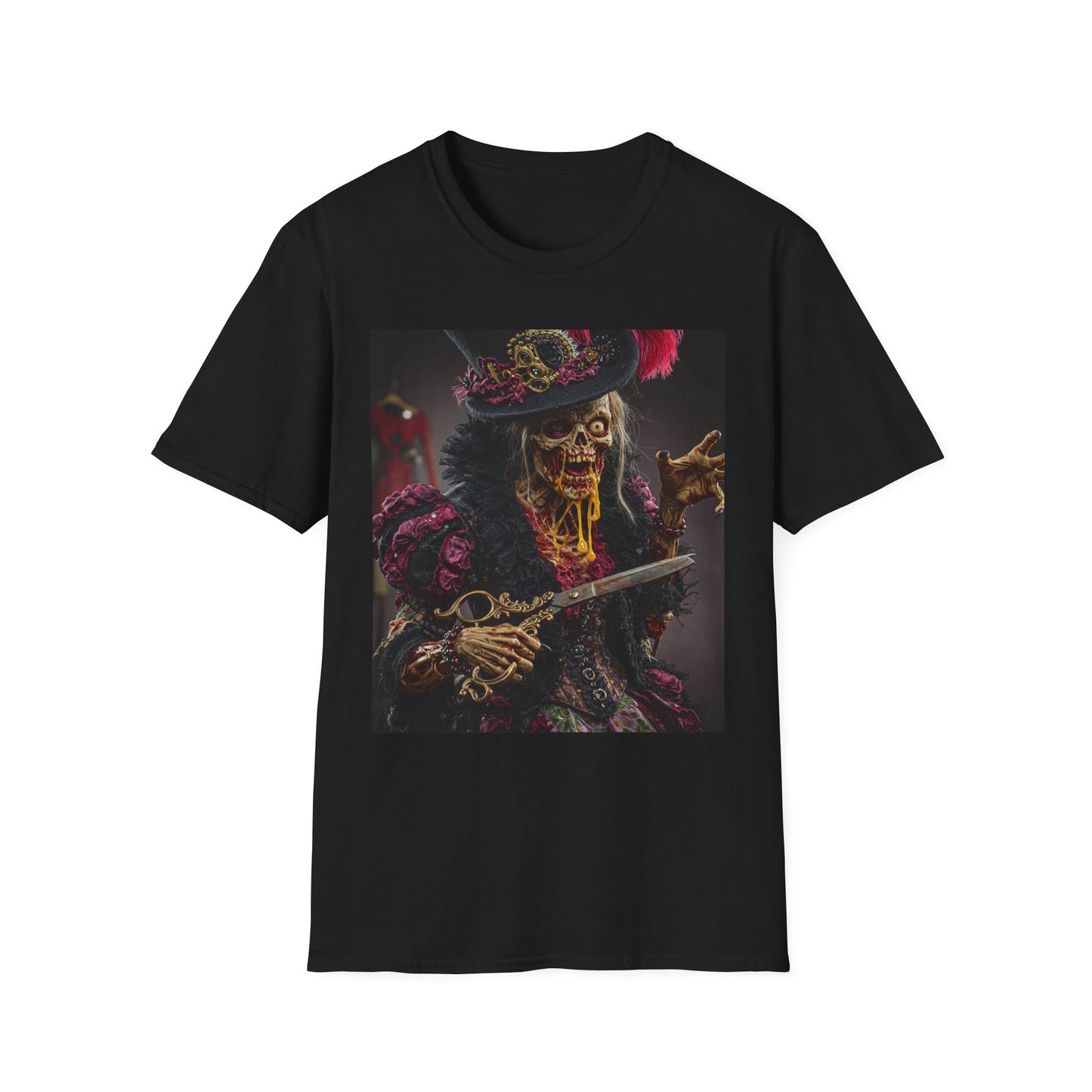 Apocalyptic Portrait Tee, bold, decaying zombie graphic