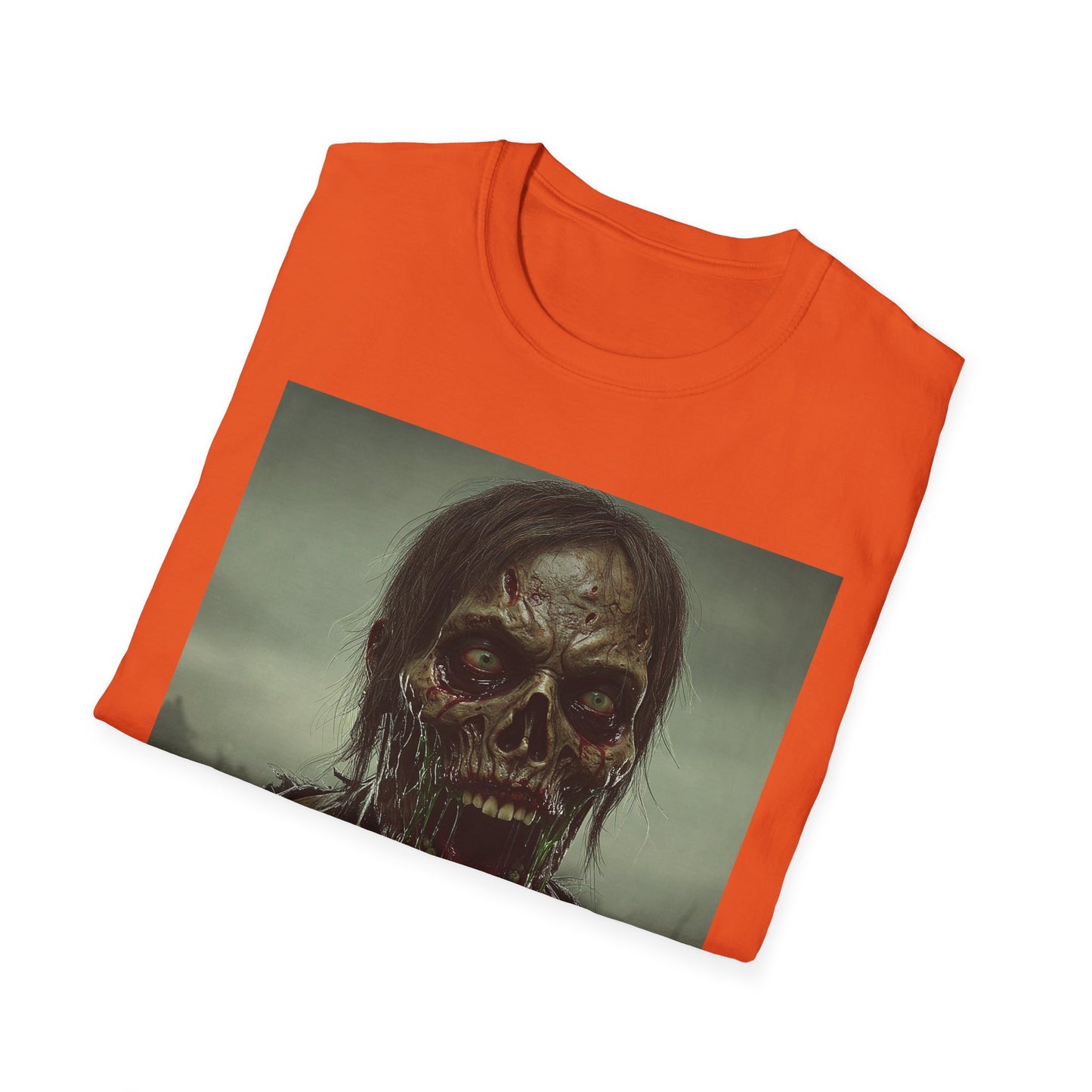 Apocalyptic Portrait Tee, bold, decaying zombie graphic