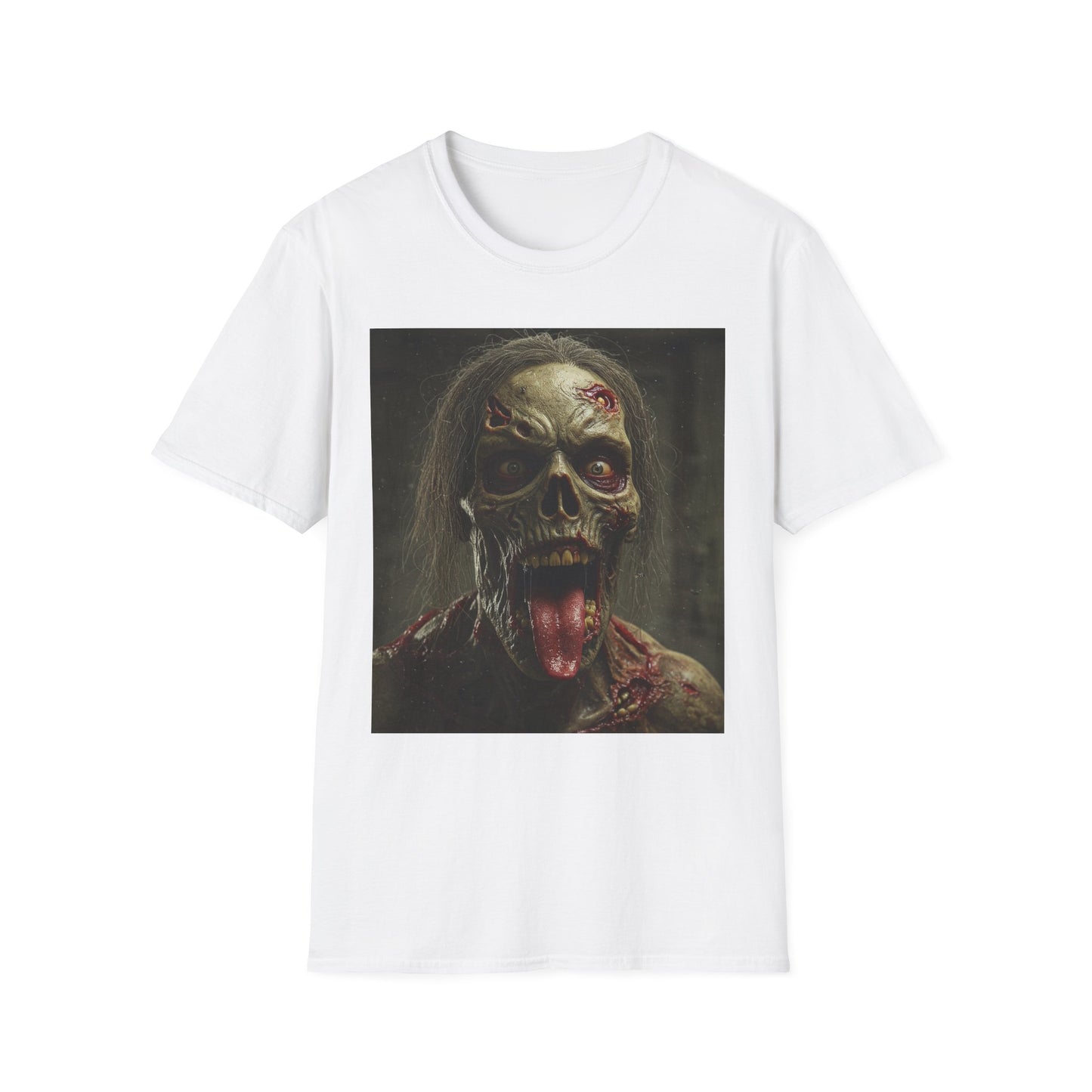 Apocalyptic Portrait Tee, bold, decaying zombie graphic