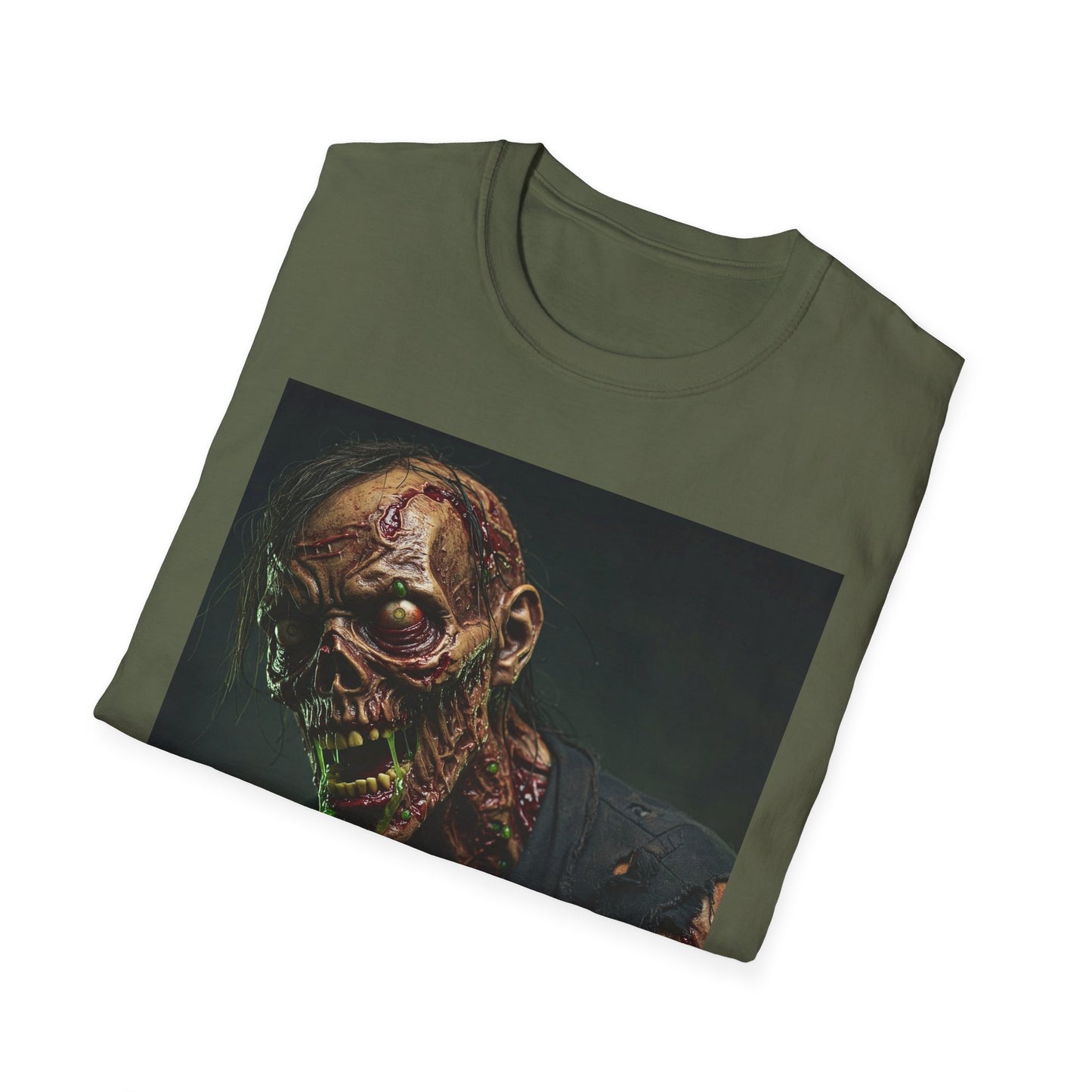 Graphic Zombie Unisex Softstyle T-Shirt - Perfect for Horror Fans and Halloween