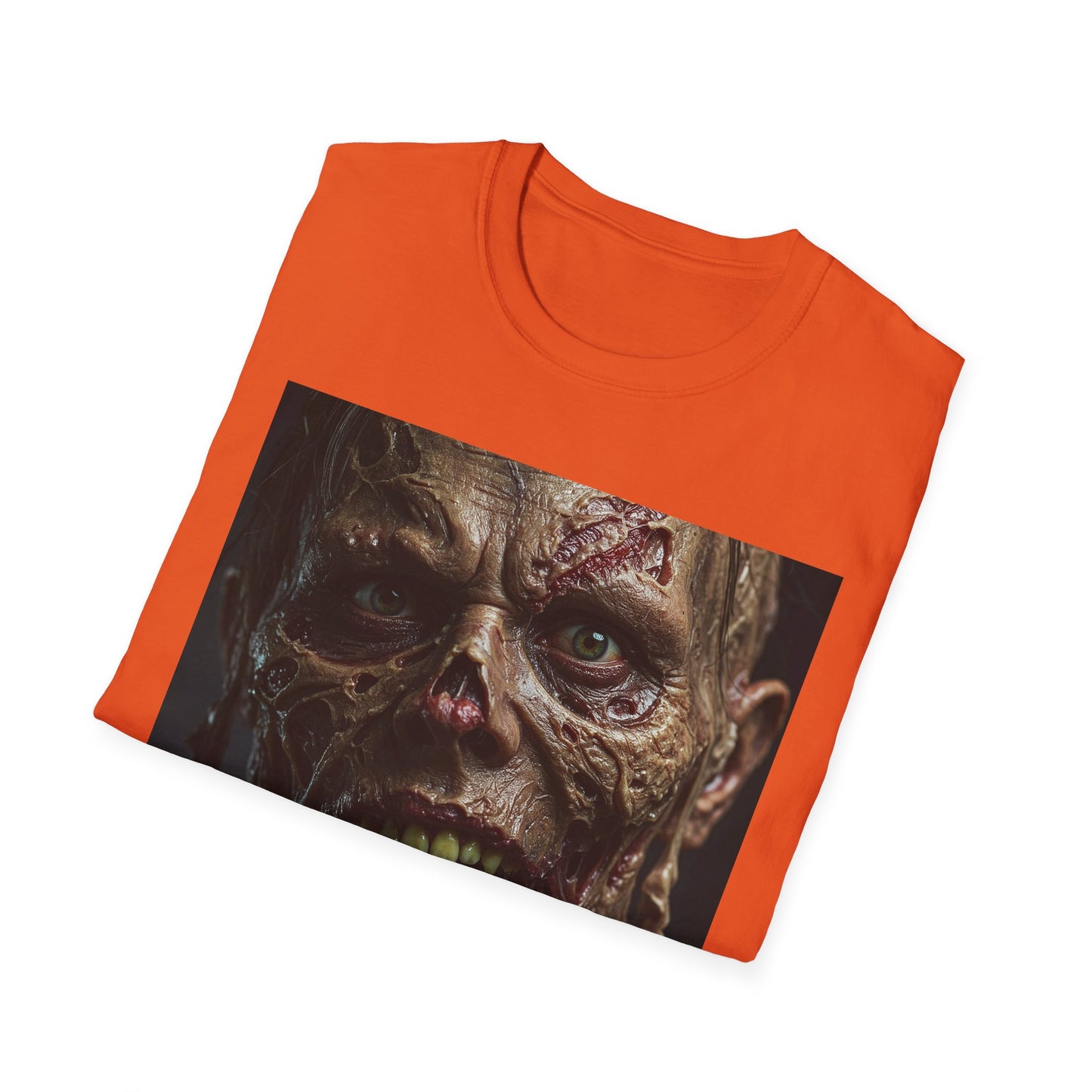 Apocalyptic Portrait Tee, bold, decaying zombie graphic