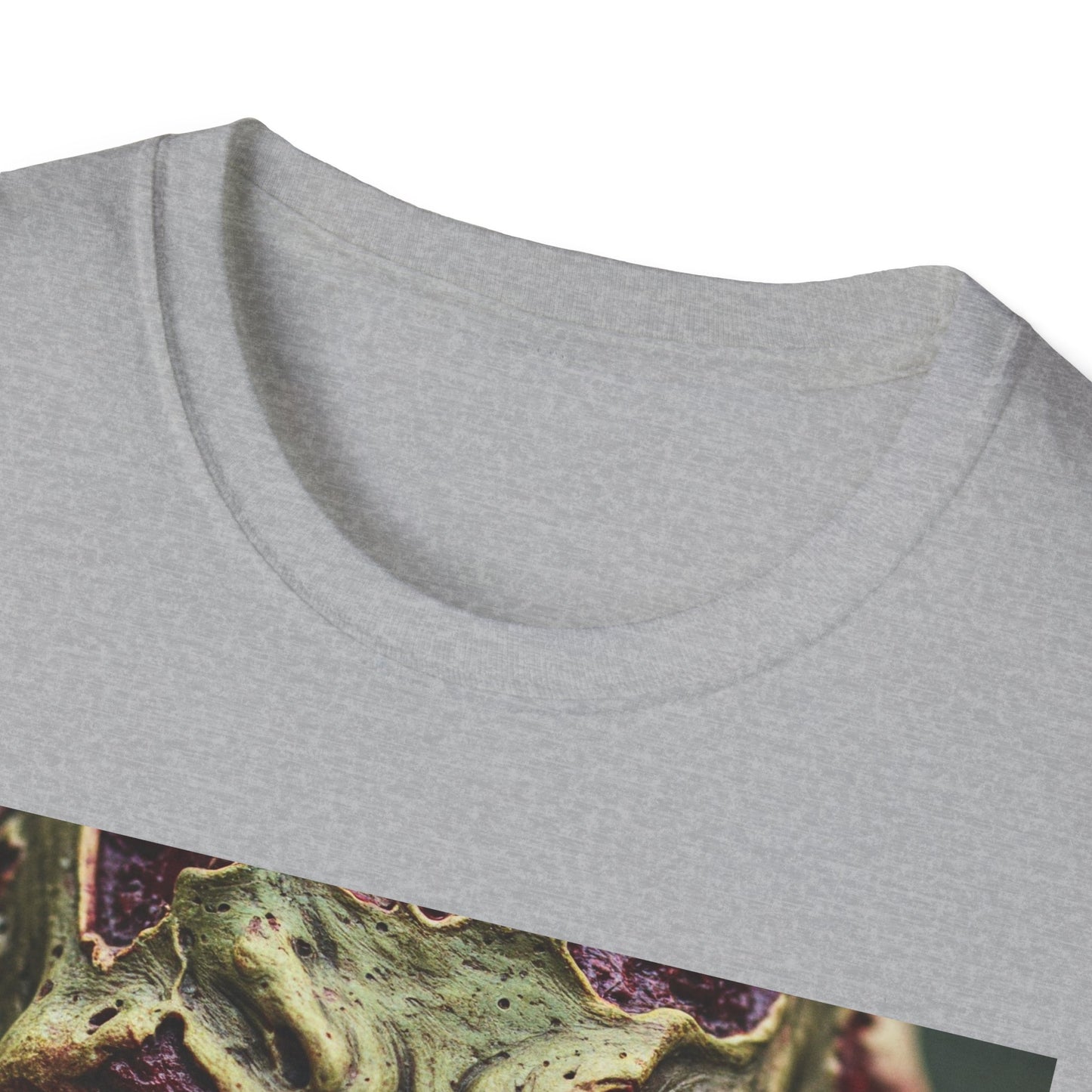 Apocalyptic Portrait Tee, bold, decaying zombie graphic