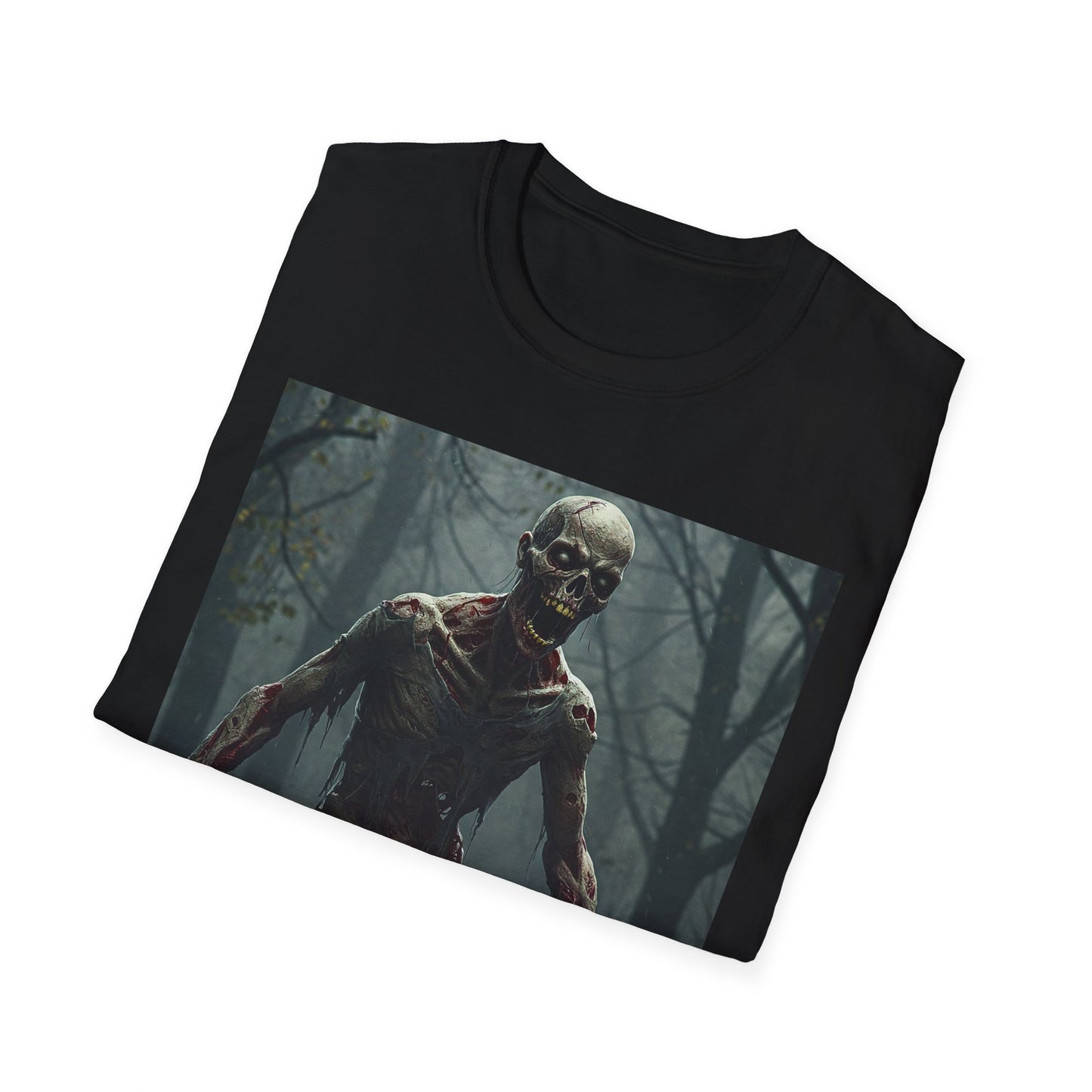 Creepy Zombie Apocalyptic Portrait Tee, bold, decaying zombie graphic