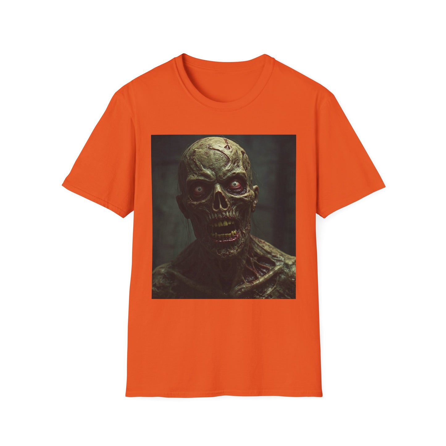 Apocalyptic Portrait Tee, bold, decaying zombie graphic