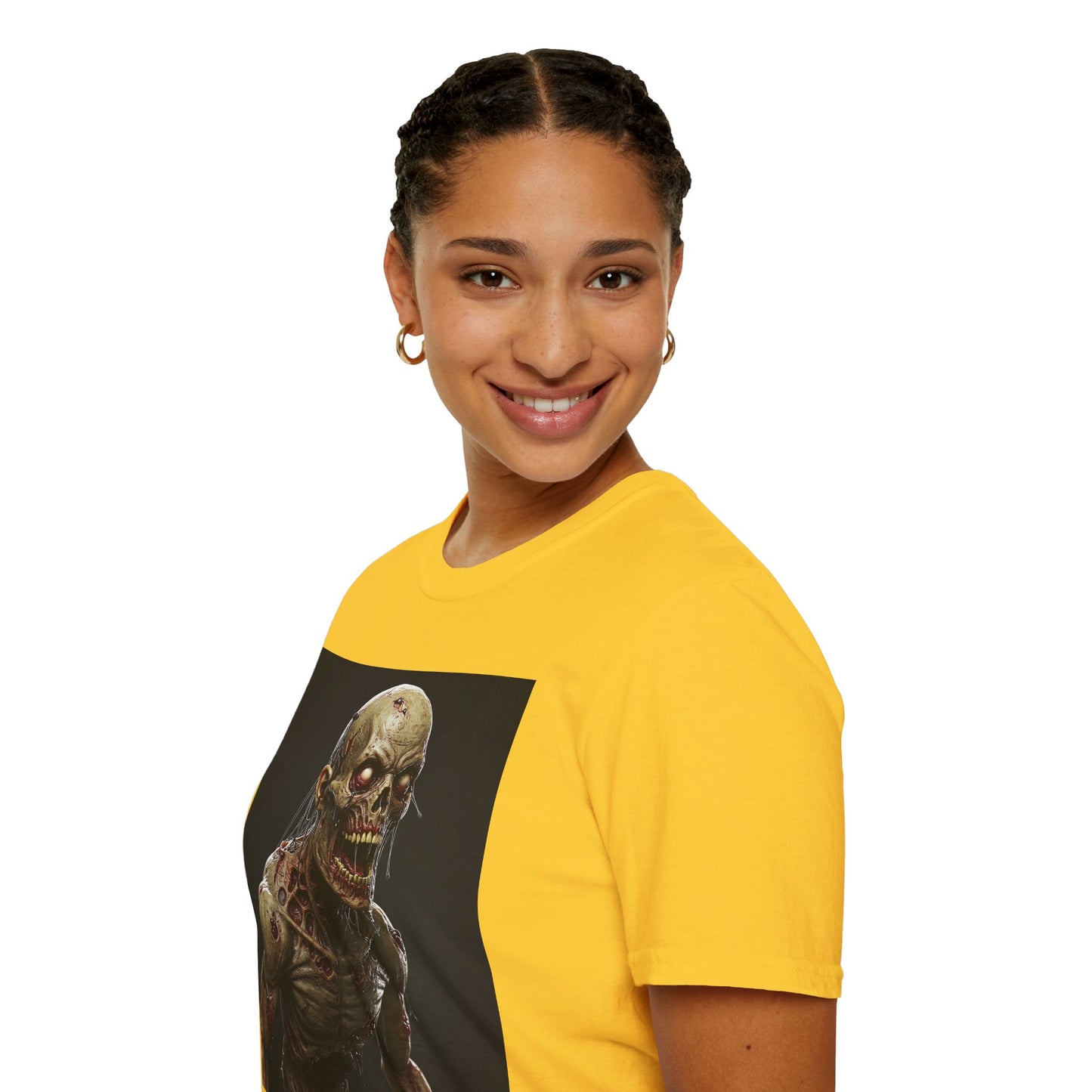 Spooky Skeleton Unisex Softstyle T-Shirt - Perfect for Halloween & Horror Fans